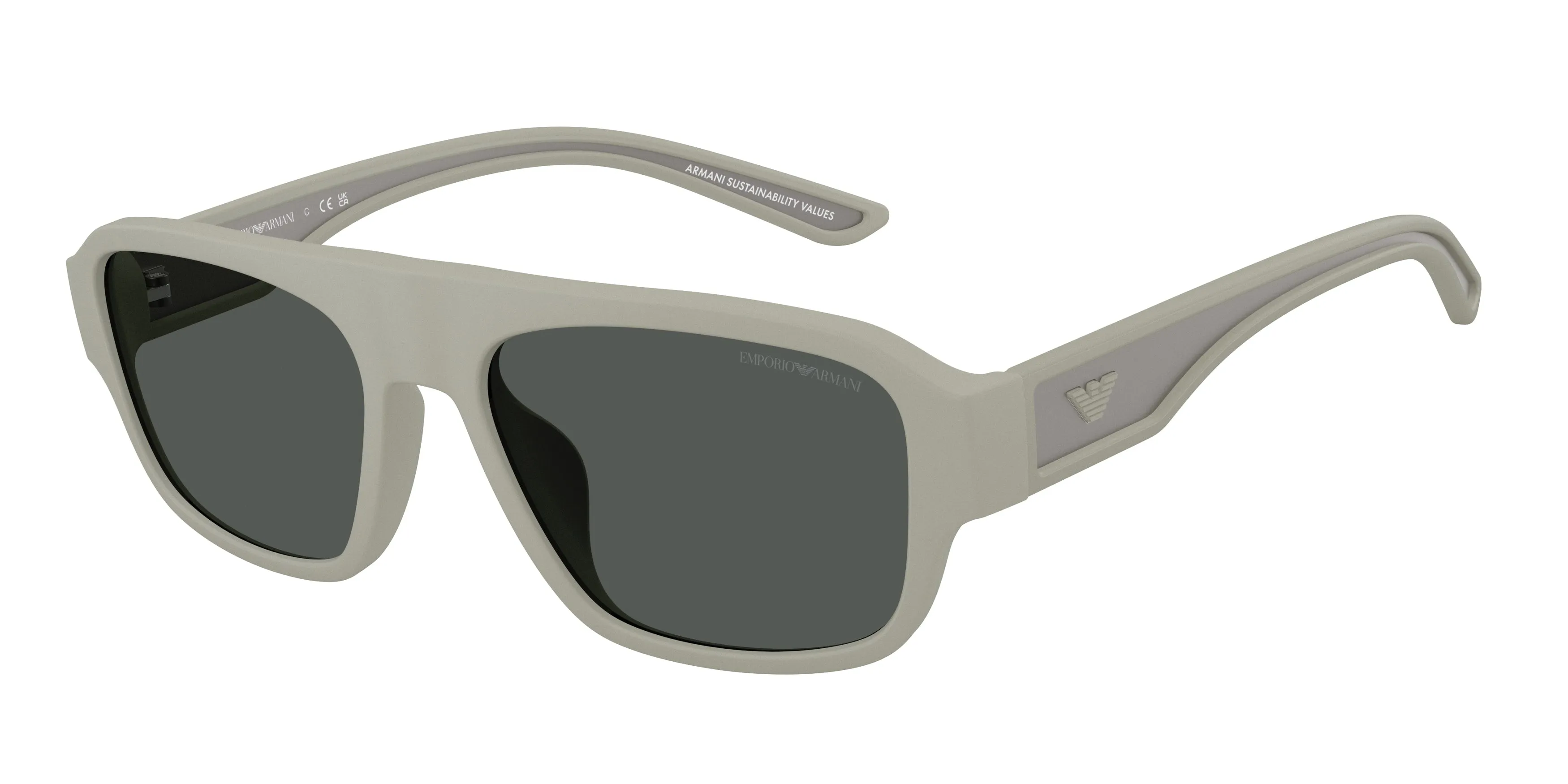 Emporio Armani EA4266U 636087 Occhiali da sole Iniettato Grigio Grigio Geometrica Normale - immagine 1