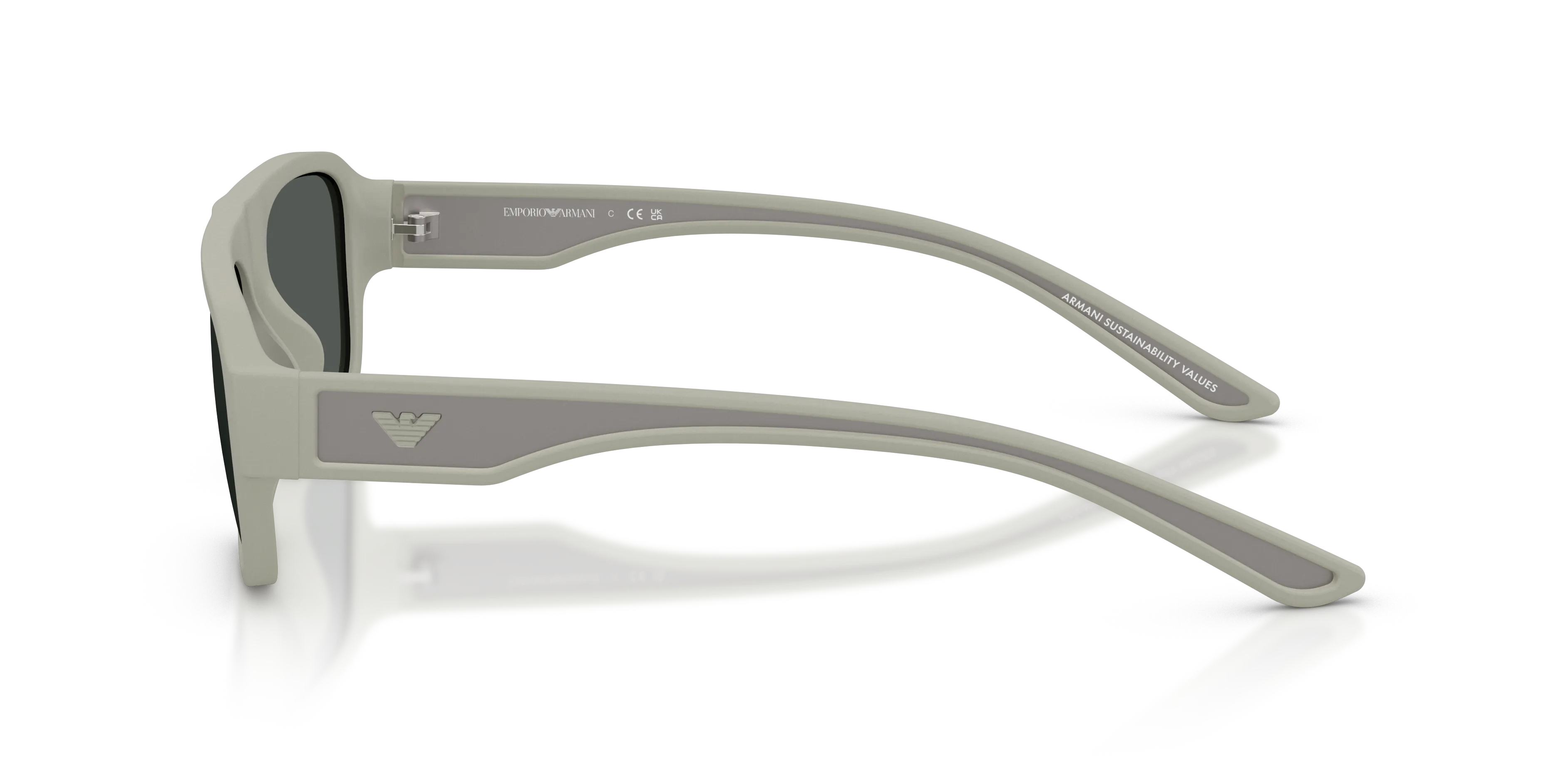 Emporio Armani EA4266U 636087 Occhiali da sole Iniettato Grigio Grigio Geometrica Normale - immagine 4