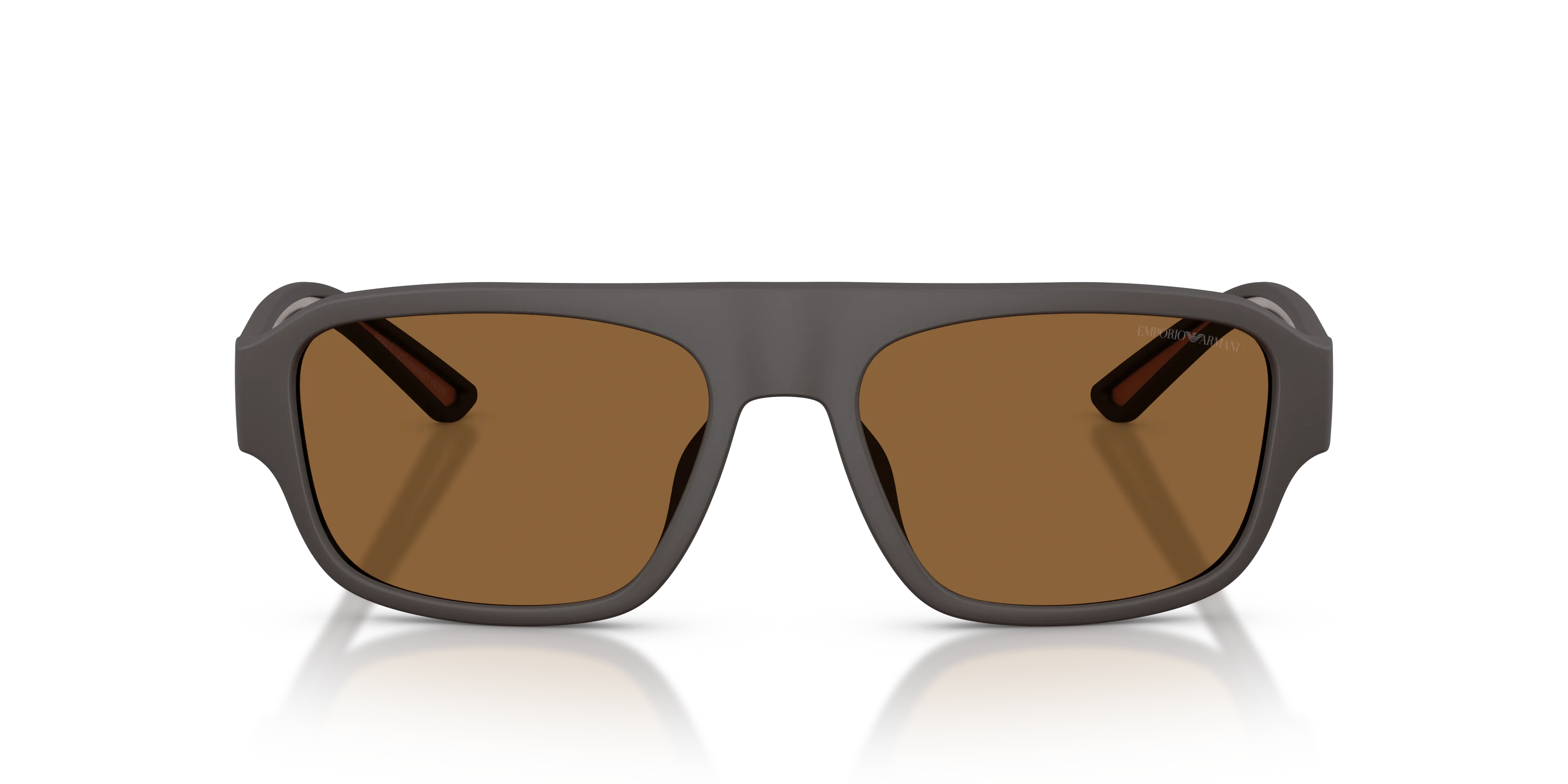 Emporio Armani EA4266U 618673 Occhiali da sole Iniettato Marrone Marrone Geometrica Normale - immagine 3