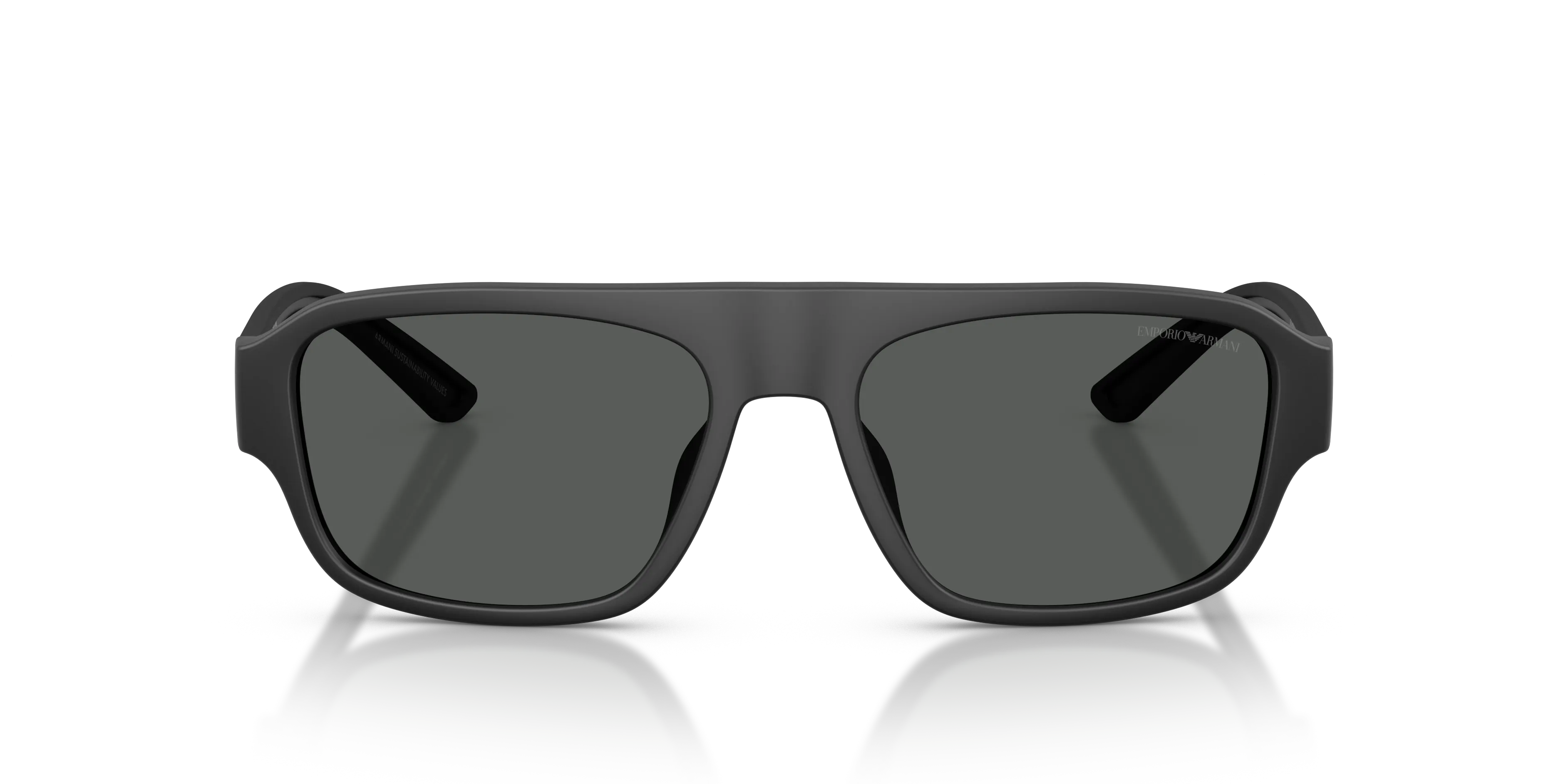 Emporio Armani EA4266U 500187 Occhiali da sole Iniettato Nero Grigio Geometrica Normale - immagine 3