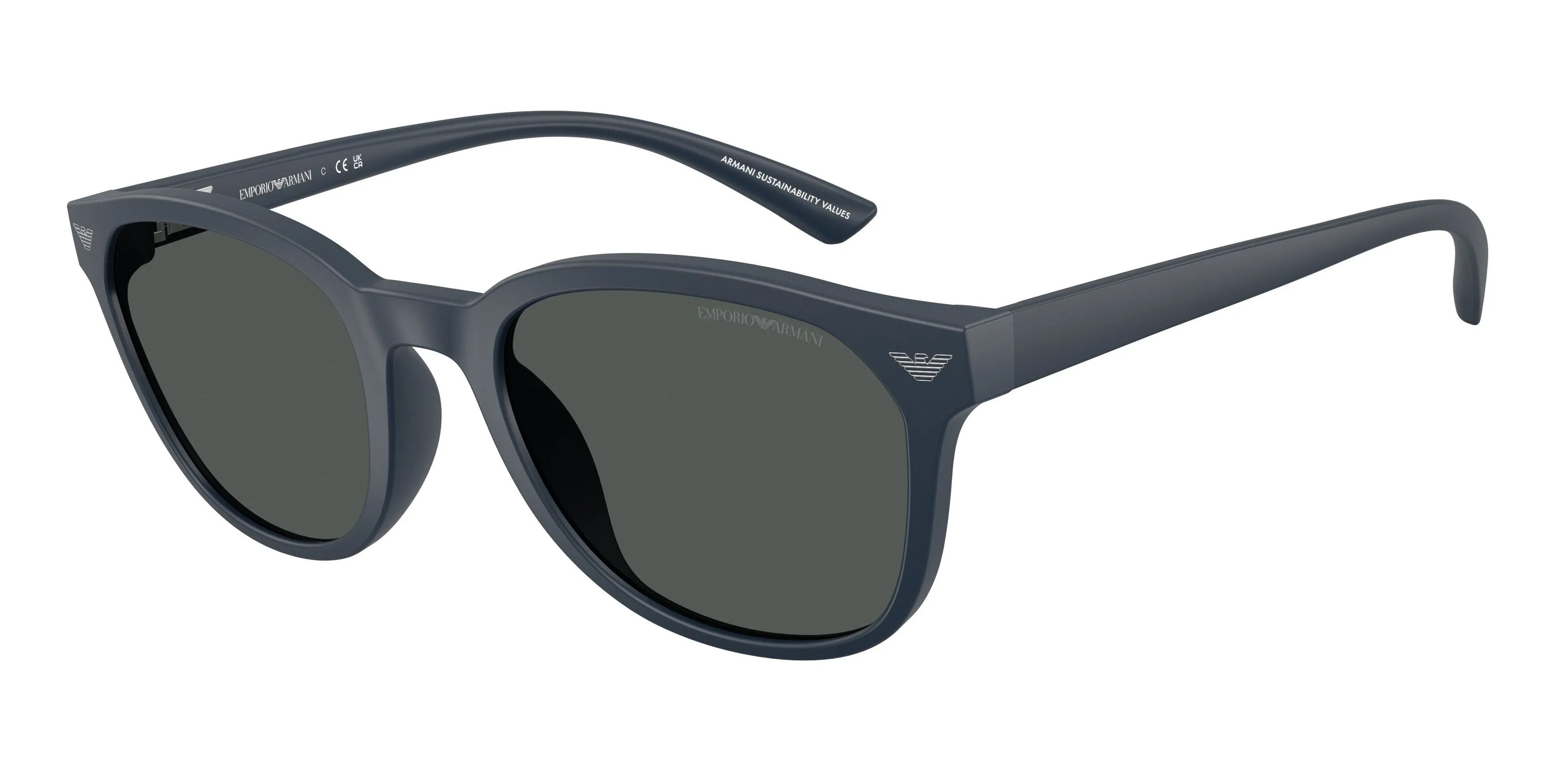 Emporio Armani EA4225U 618587 Occhiali da sole Iniettato Blu Grigio Pantos Normale - immagine 1