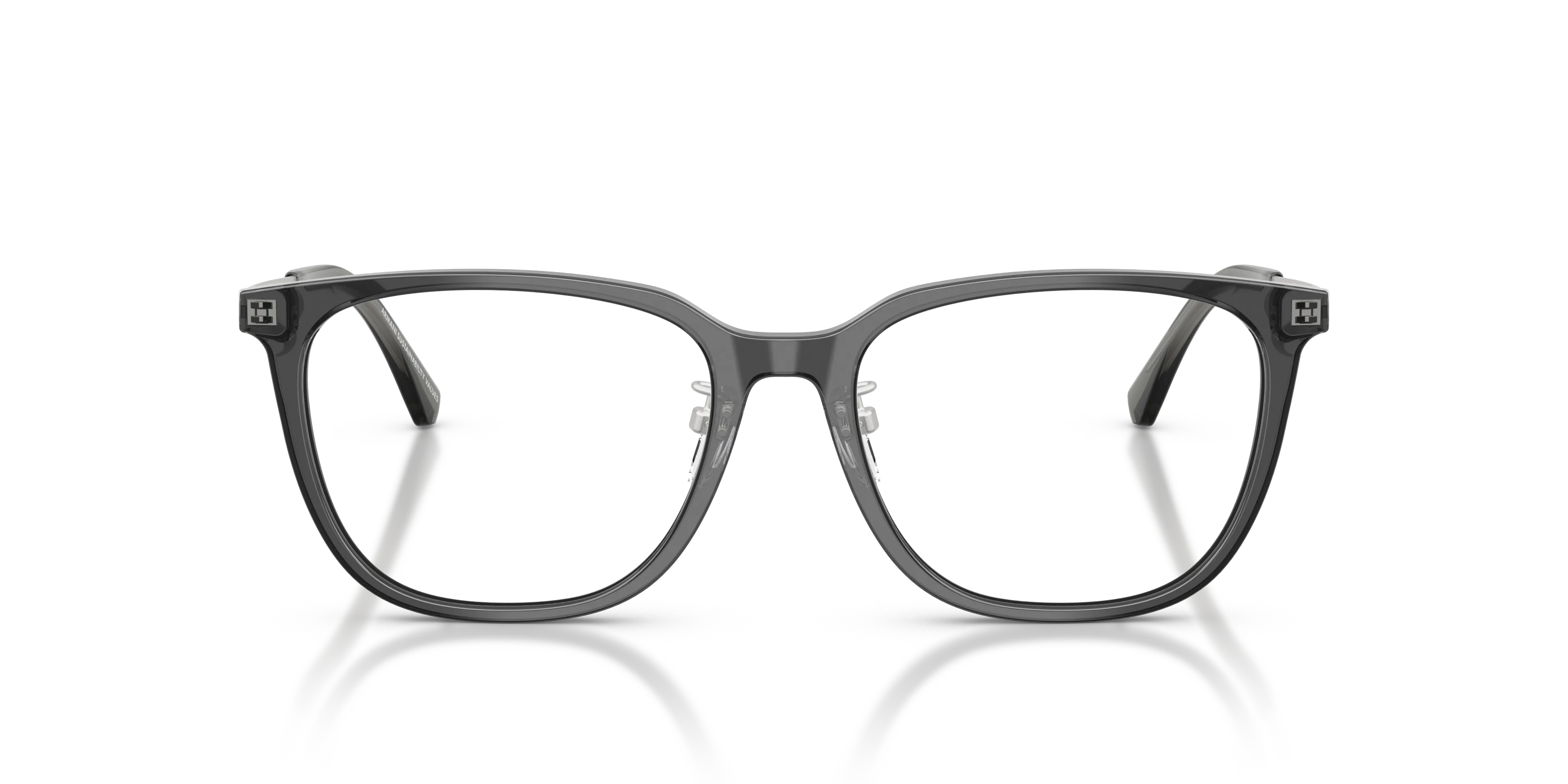Emporio Armani EA3284D 5029 Montature da vista Acetato Grigio Trasparente Geometrica Normale - immagine 3