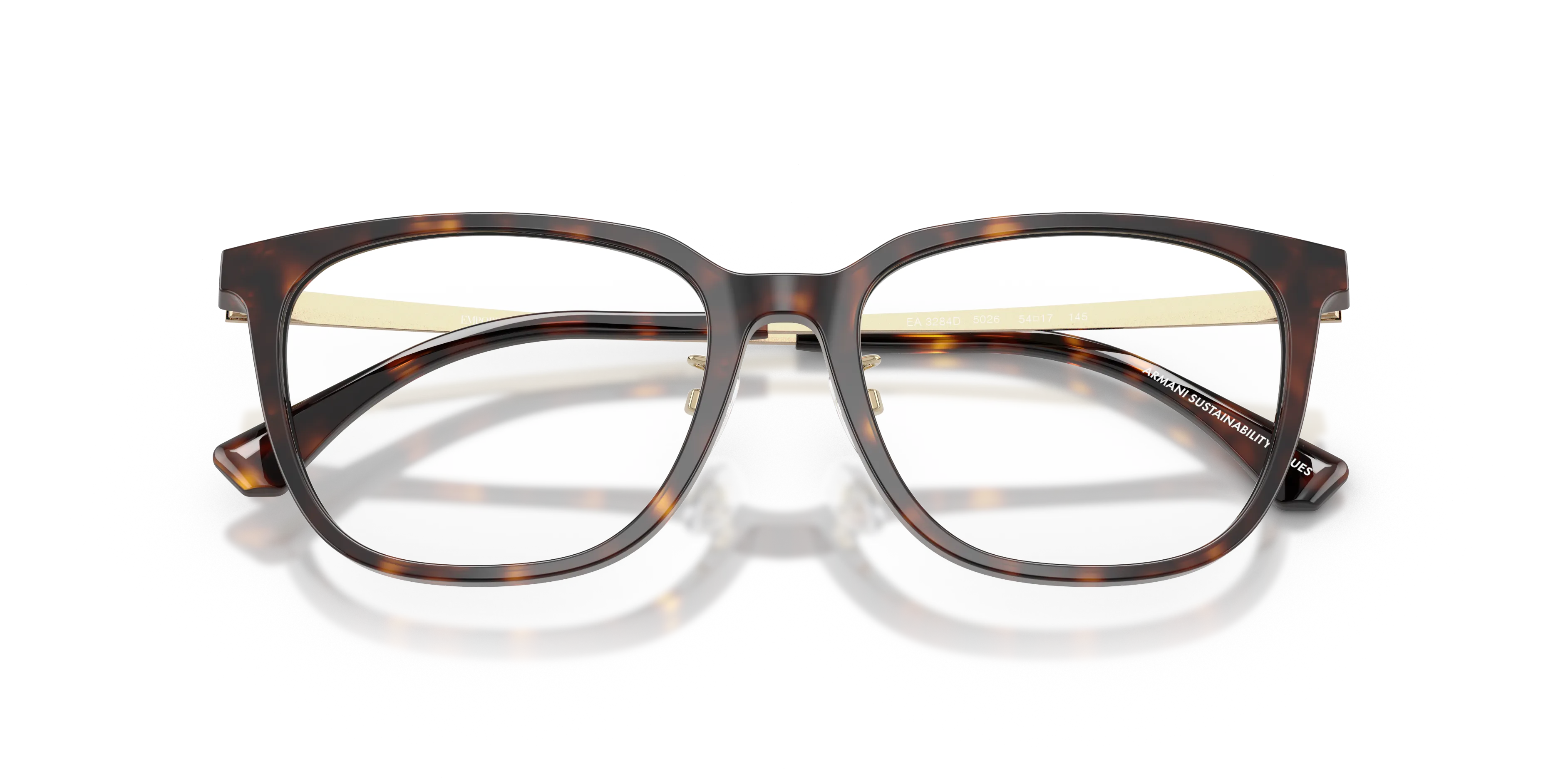 Emporio Armani EA3284D 5026 Montature da vista Acetato Tartaruga Trasparente Geometrica Normale - immagine 2