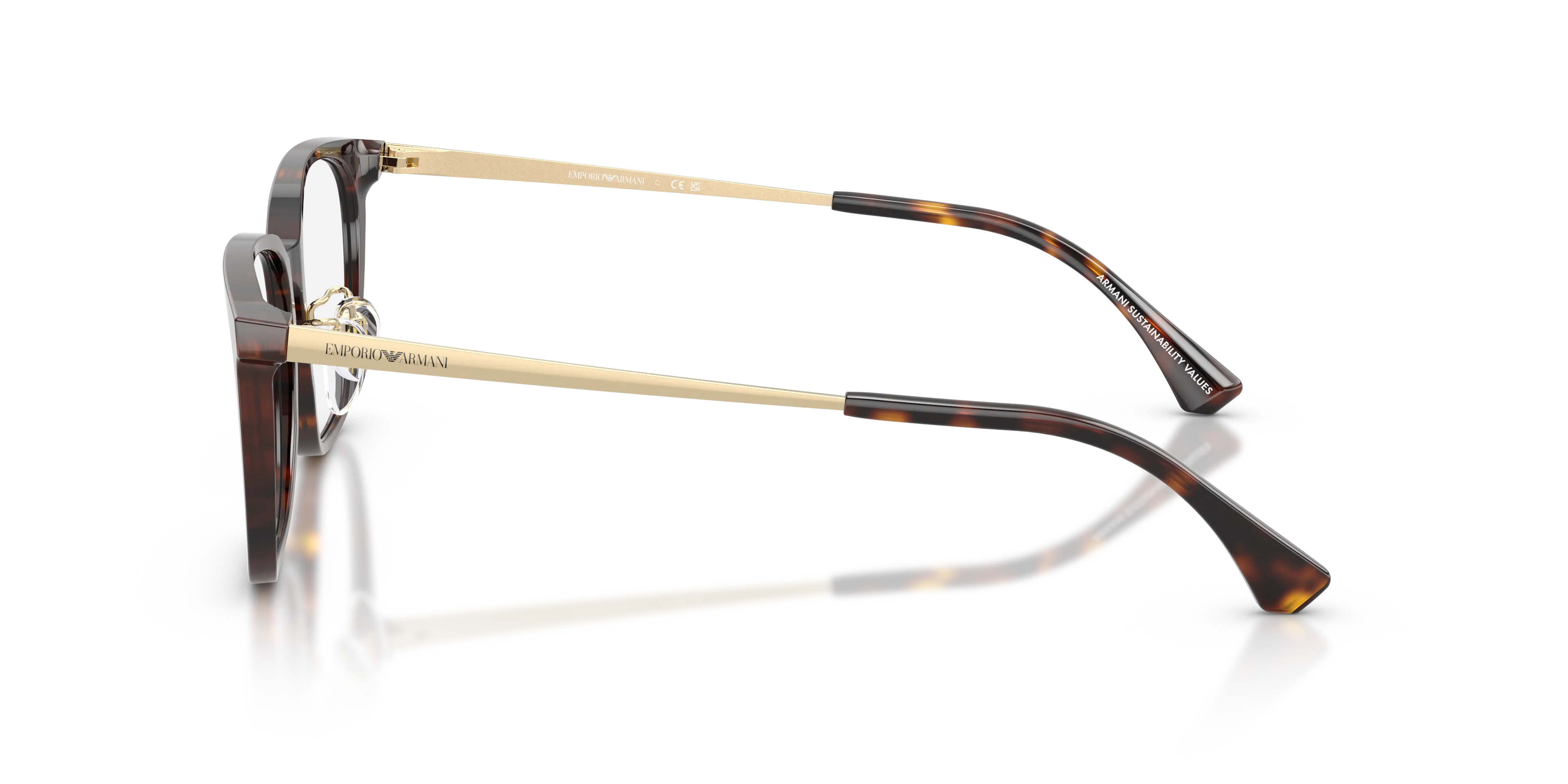 Emporio Armani EA3284D 5026 Montature da vista Acetato Tartaruga Trasparente Geometrica Normale - immagine 4