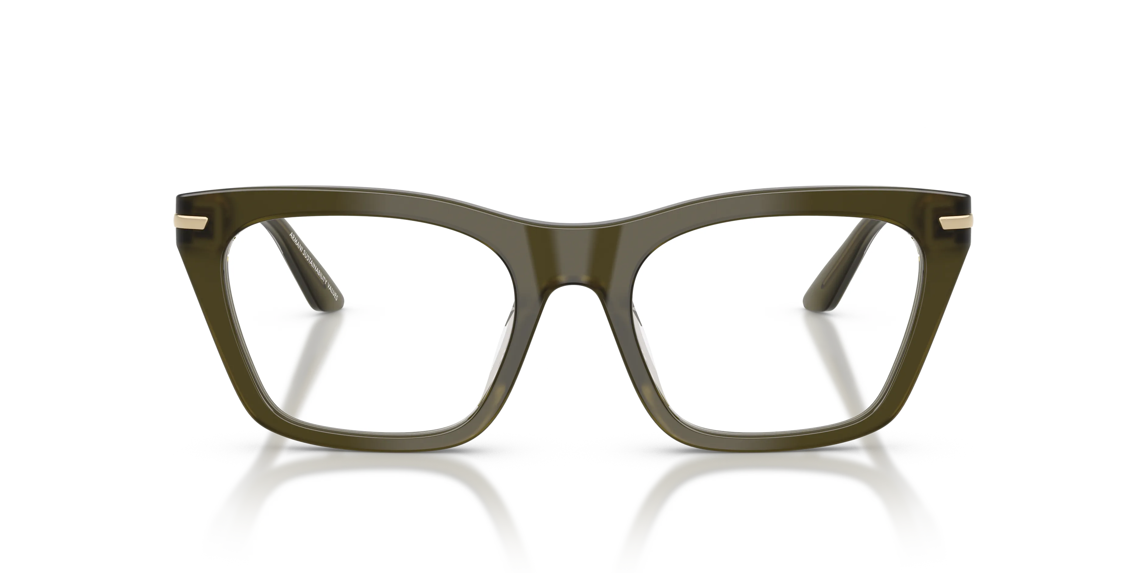 Emporio Armani EA3283BU 6378 Montature da vista Acetato Verde Trasparente Cat Eye Normale - immagine 3