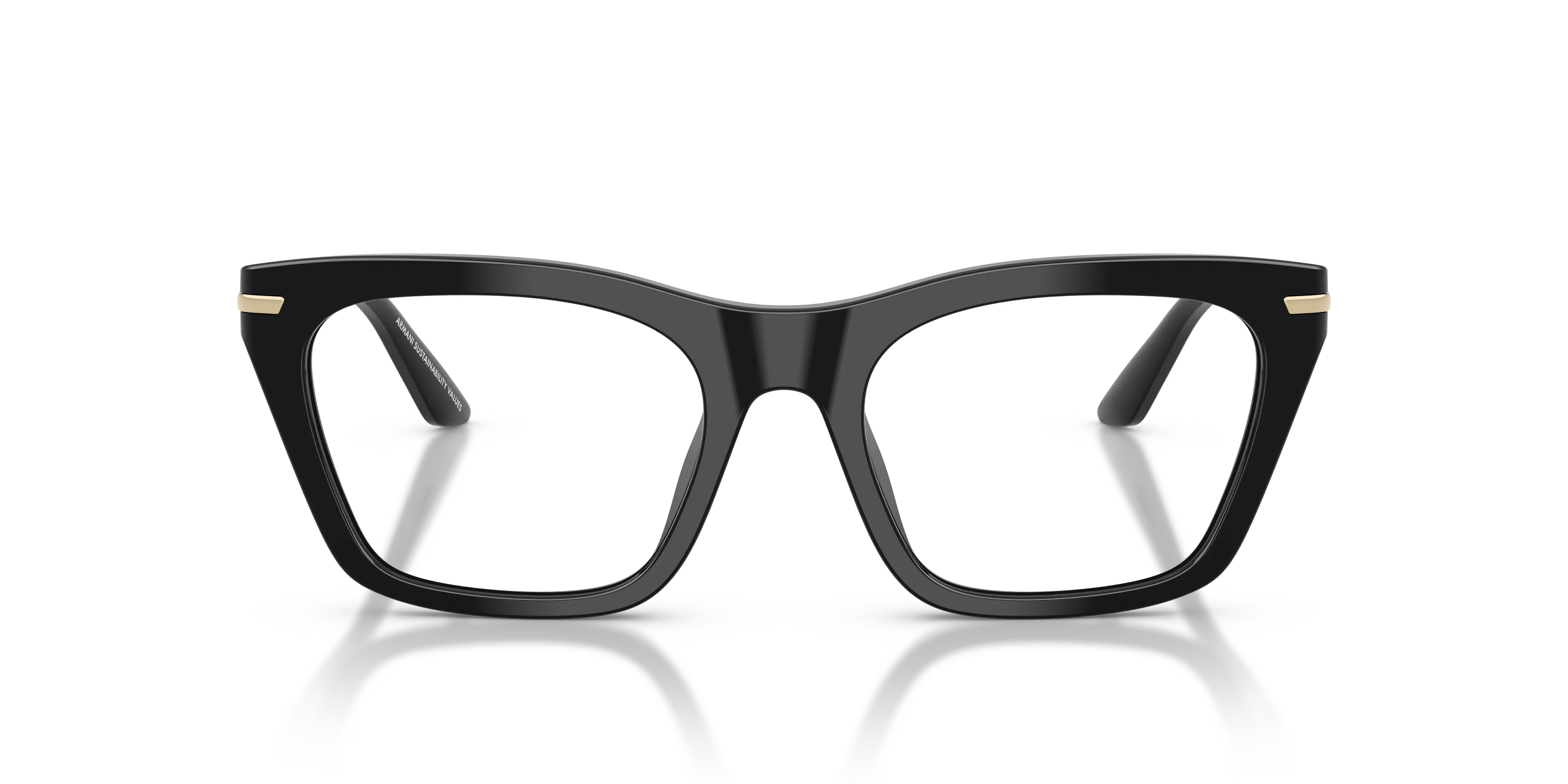 Emporio Armani EA3283BU 5017 Montature da vista Acetato Nero Trasparente Cat Eye Normale - immagine 3