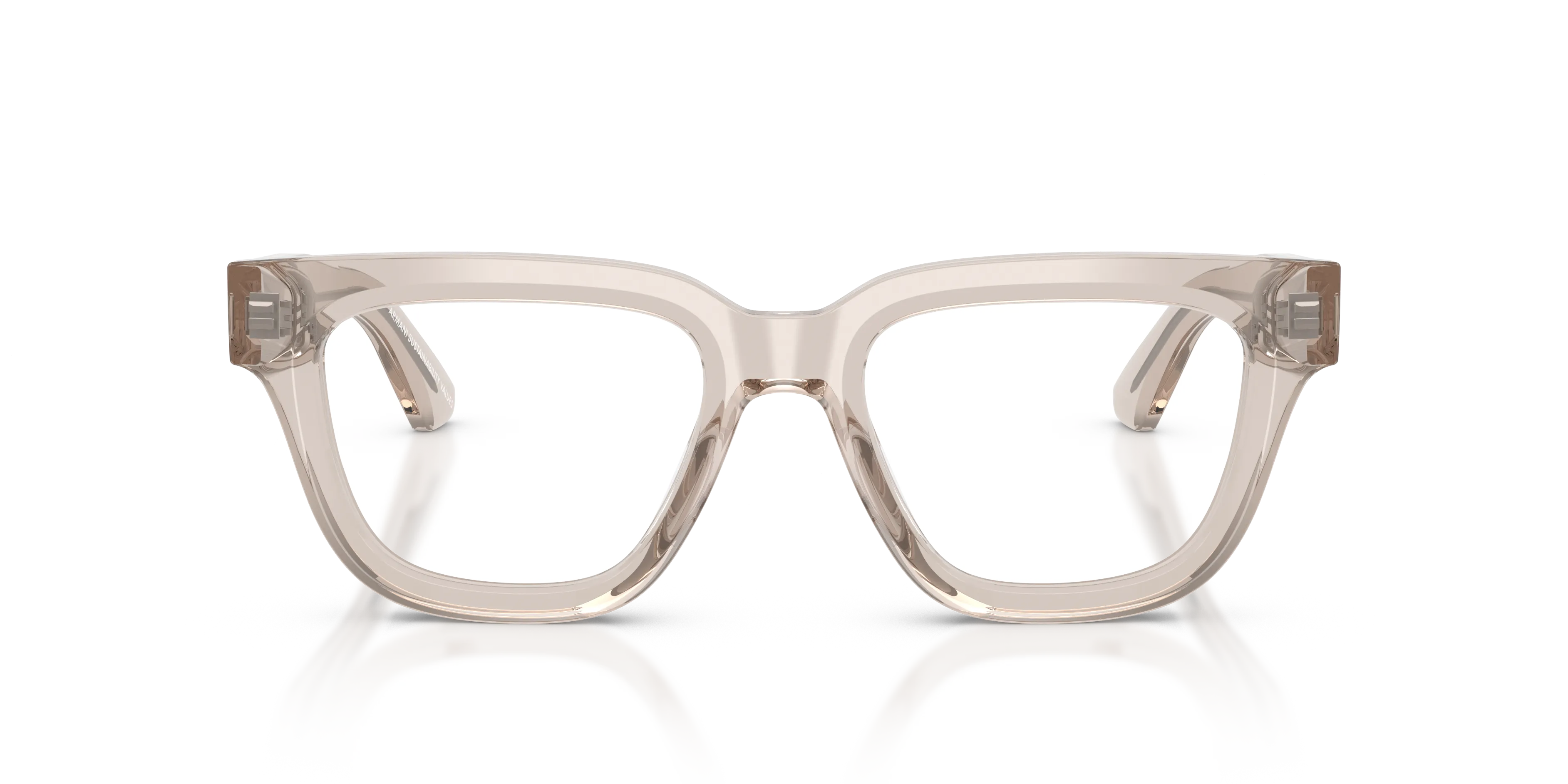 Emporio Armani EA3281 6363 Montature da vista Acetato Marrone Trasparente Geometrica Normale - immagine 3