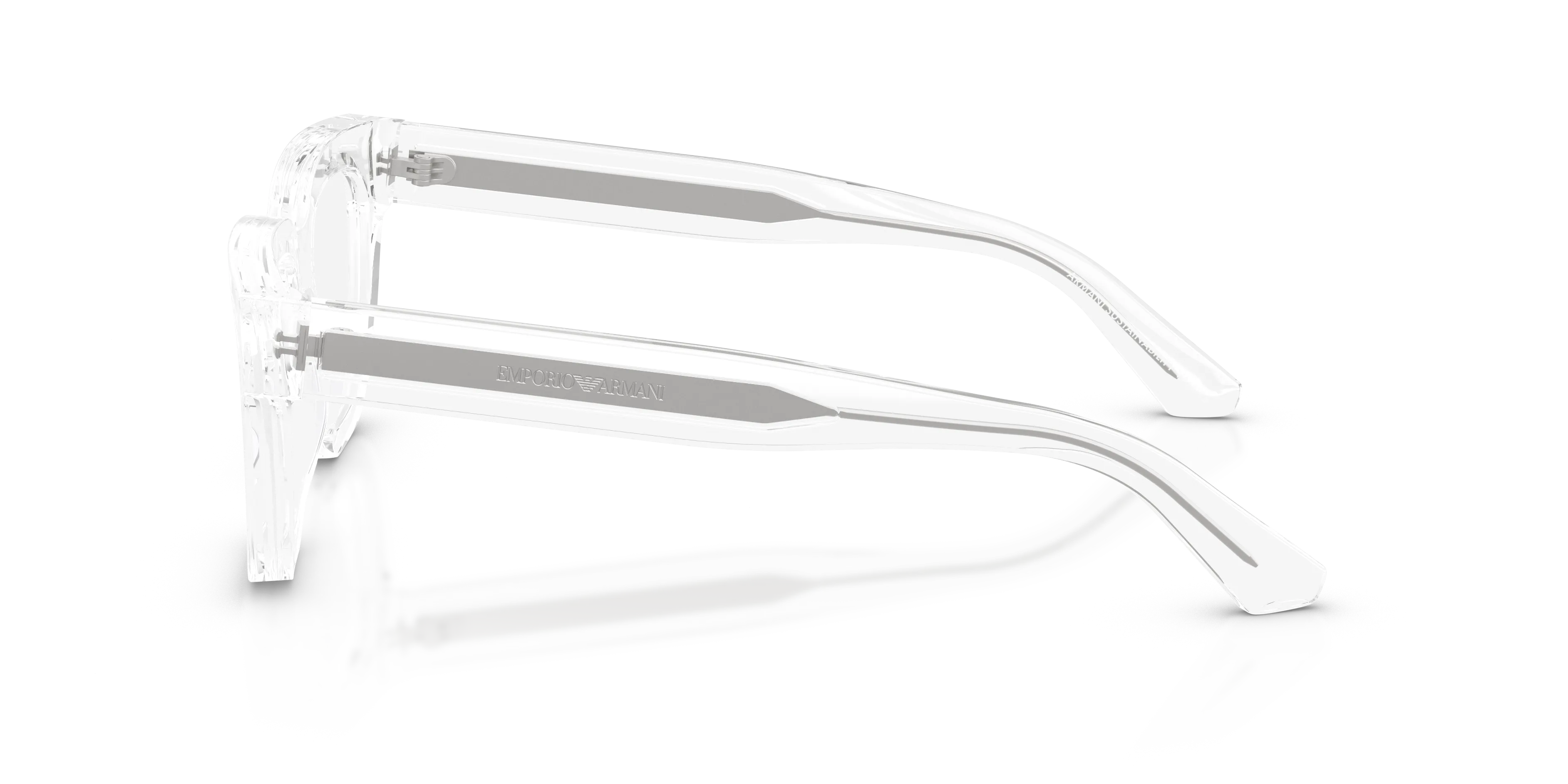 Emporio Armani EA3281 6344 Montature da vista Acetato Trasparente Trasparente Geometrica Normale - immagine 4