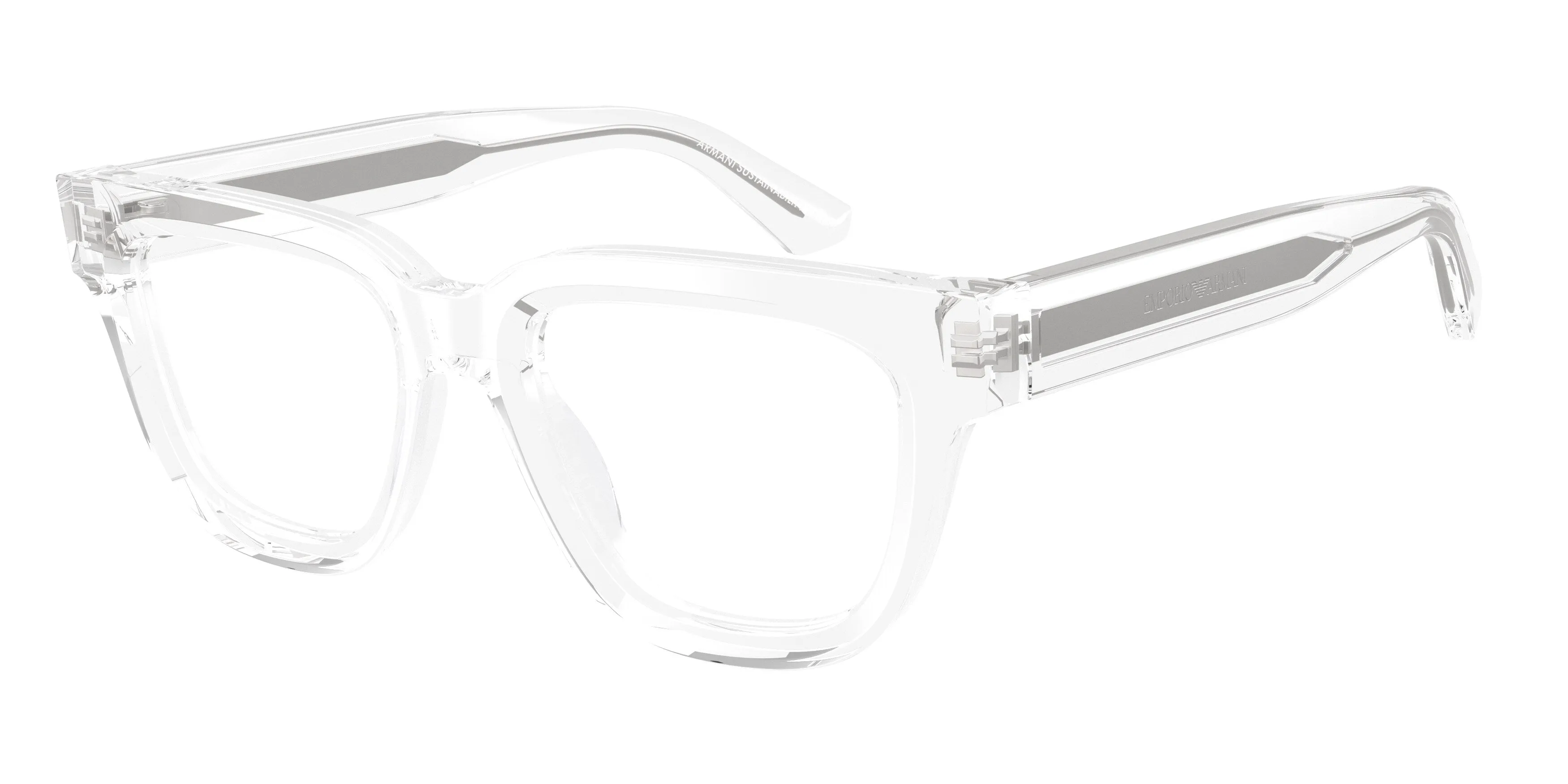 Emporio Armani EA3281 6344 Montature da vista Acetato Trasparente Trasparente Geometrica Normale - immagine 1
