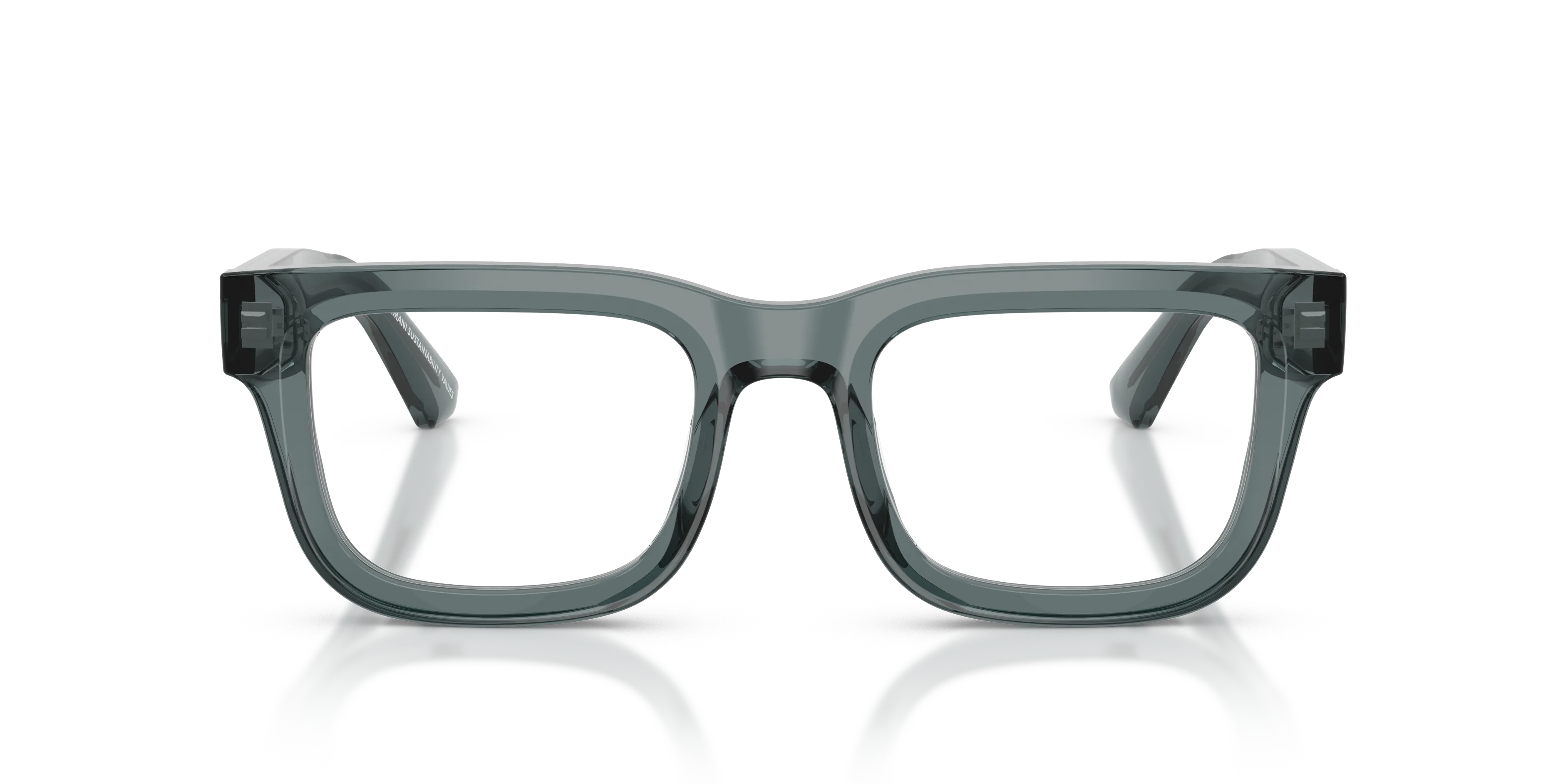 Emporio Armani EA3279 6364 Montature da vista Acetato Grigio Trasparente Squadrata Normale - immagine 3