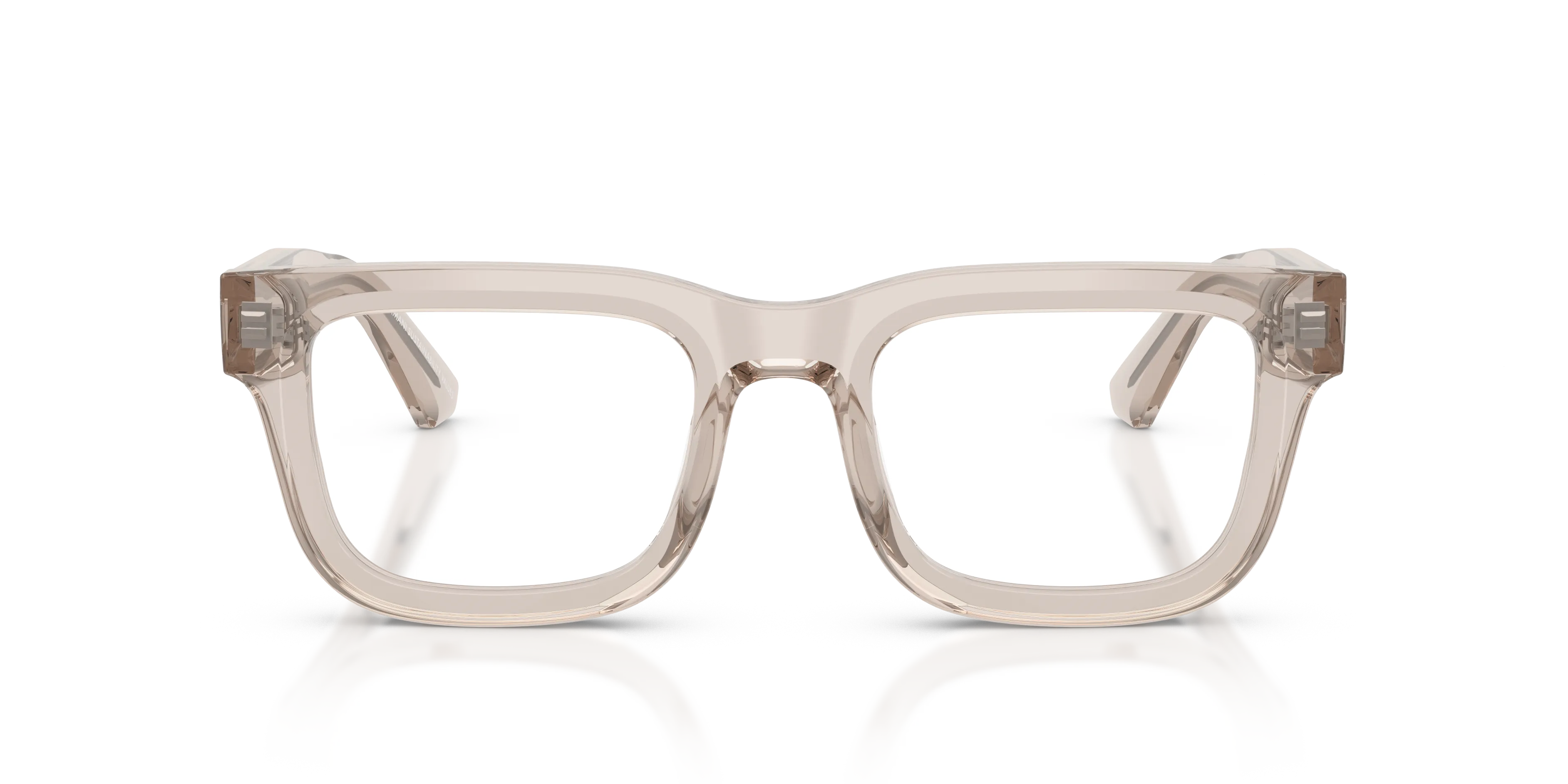 Emporio Armani EA3279 6363 Montature da vista Acetato Marrone Trasparente Squadrata Normale - immagine 3