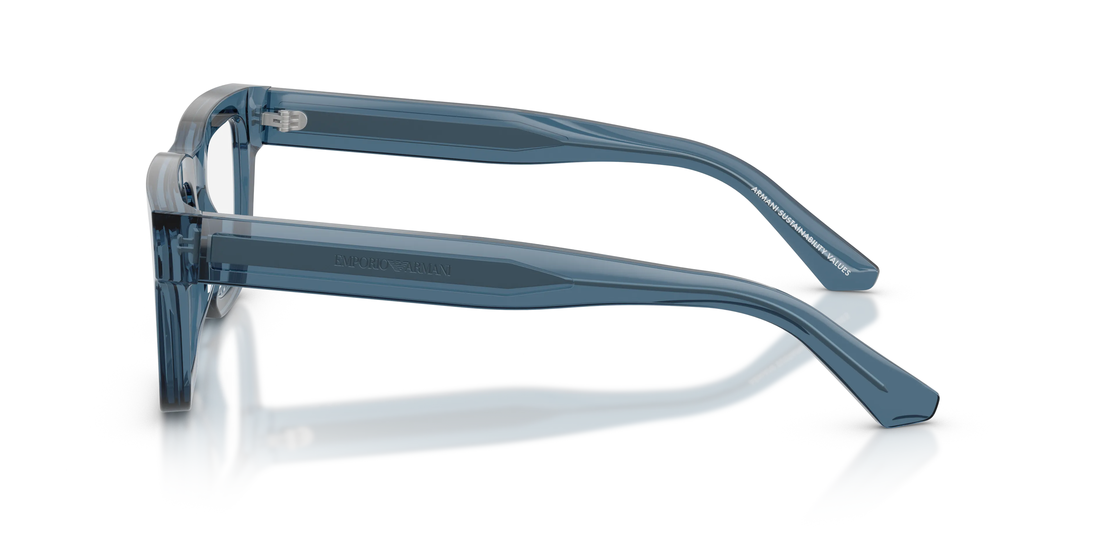 Emporio Armani EA3279 6362 Montature da vista Acetato Blu Trasparente Squadrata Normale - immagine 4