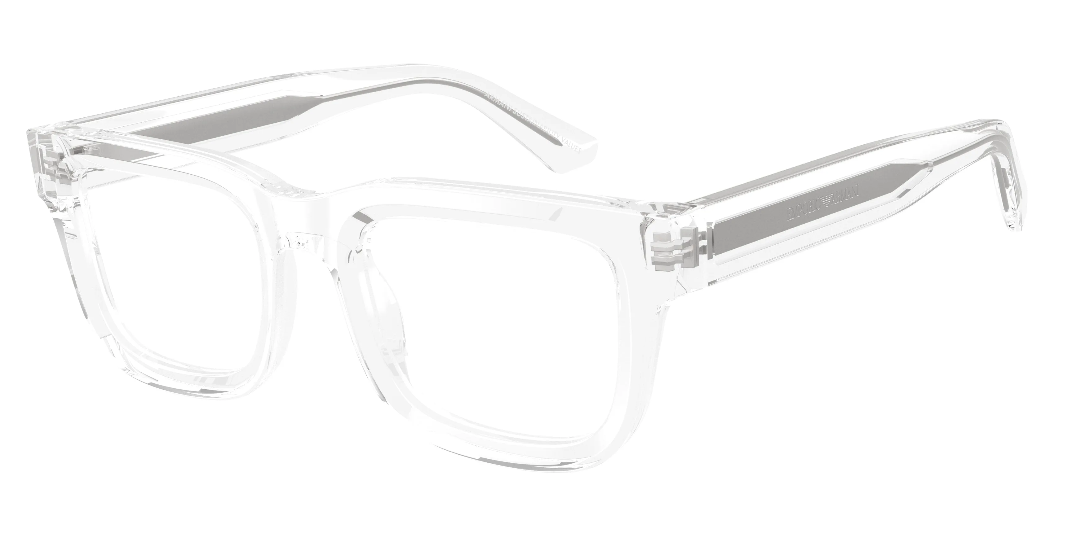 Emporio Armani EA3279 6344 Montature da vista Acetato Trasparente Trasparente Squadrata Normale - immagine 1