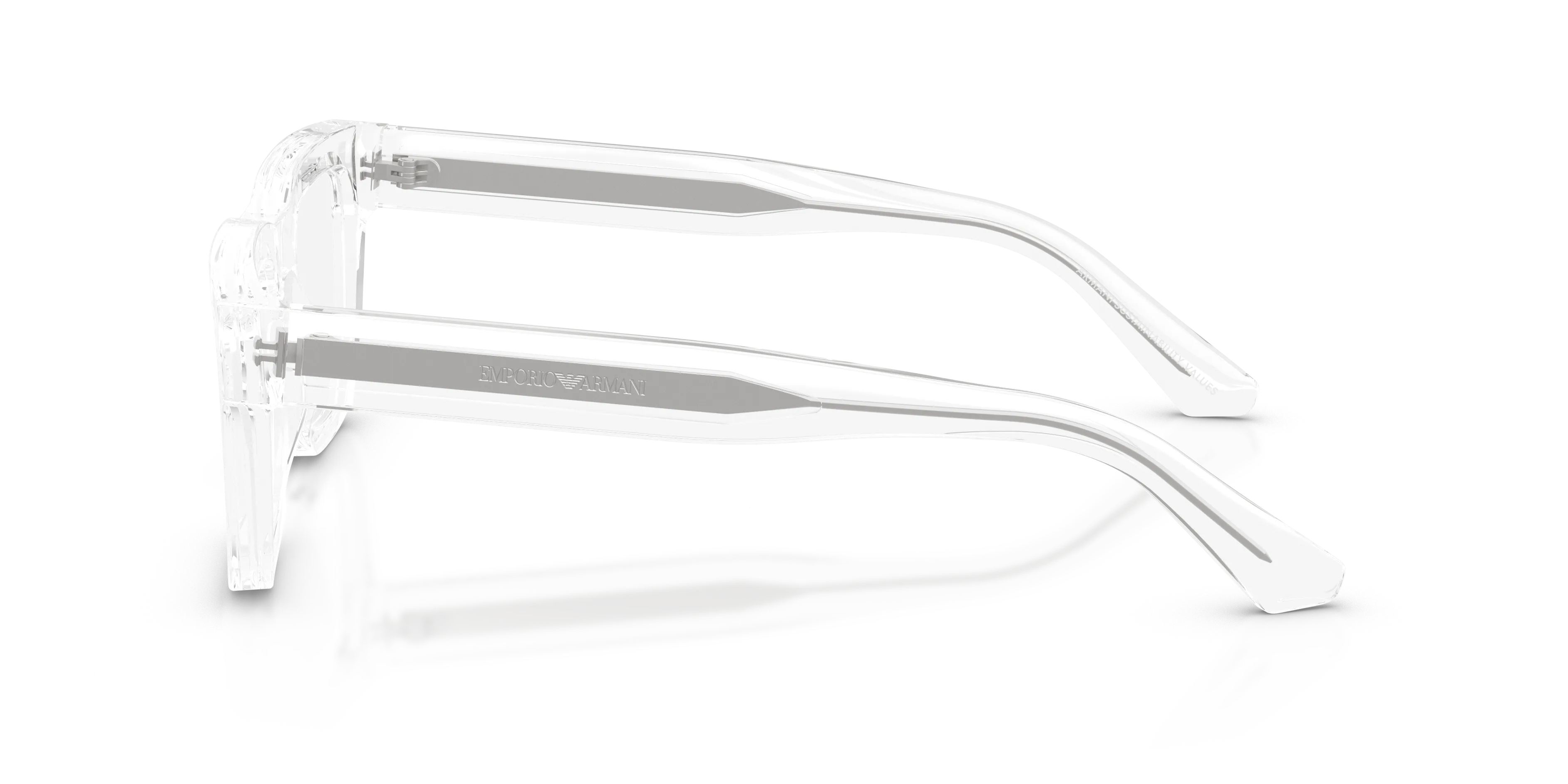 Emporio Armani EA3279 6344 Montature da vista Acetato Trasparente Trasparente Squadrata Normale - immagine 4
