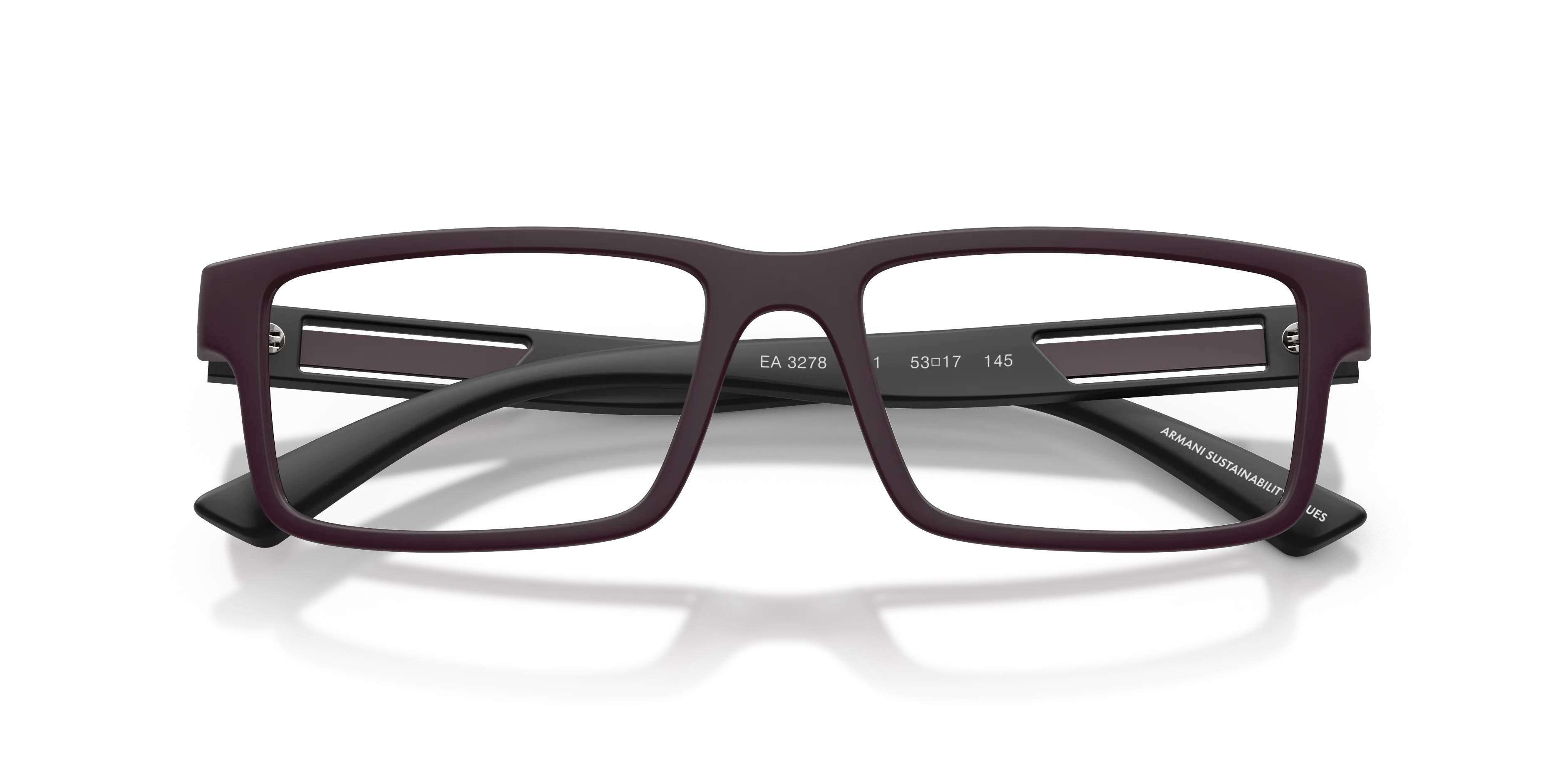Emporio Armani EA3278 6371 Montature da vista Iniettato Viola Trasparente Squadrata Normale - immagine 2