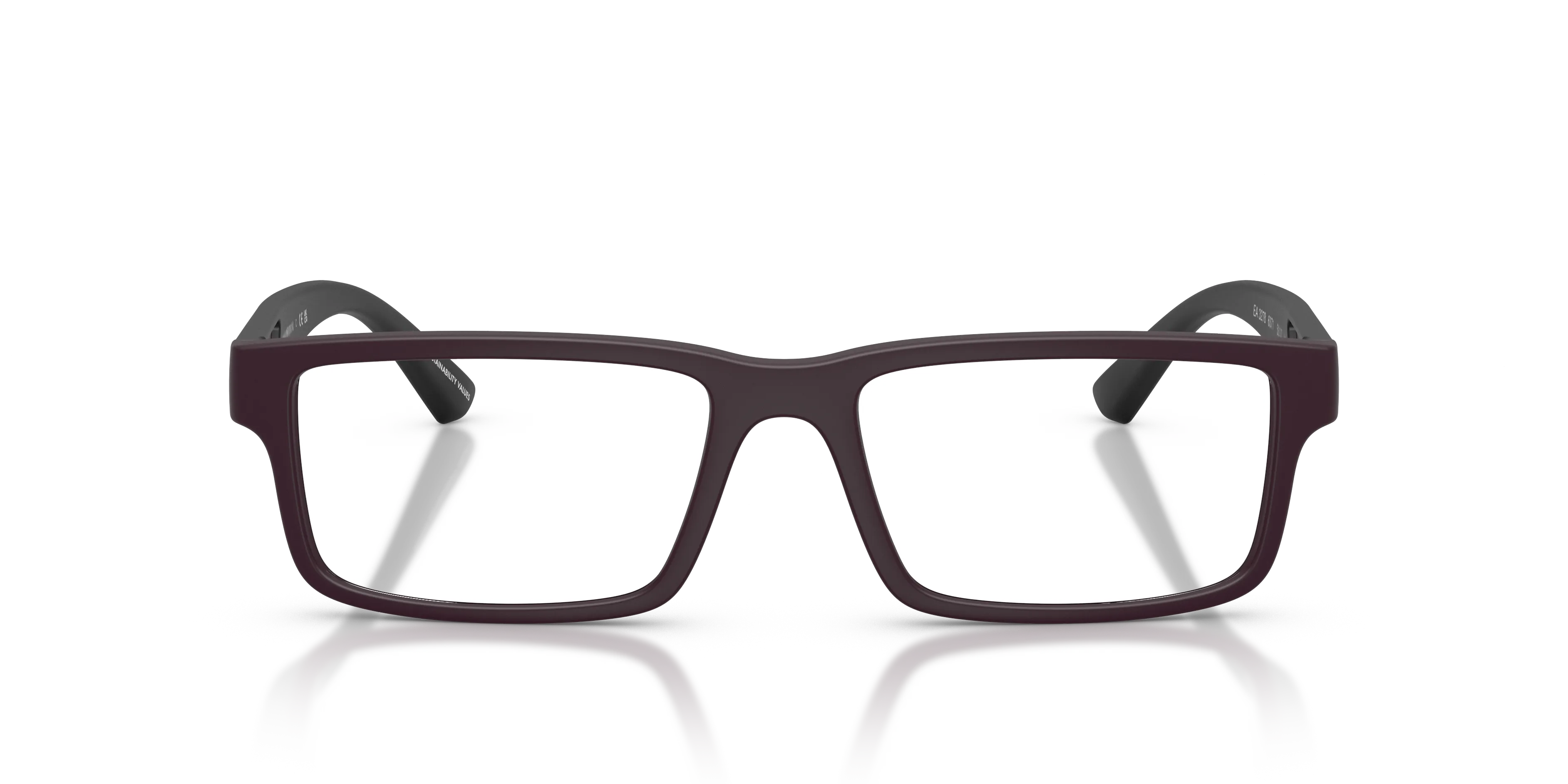 Emporio Armani EA3278 6371 Montature da vista Iniettato Viola Trasparente Squadrata Normale - immagine 3