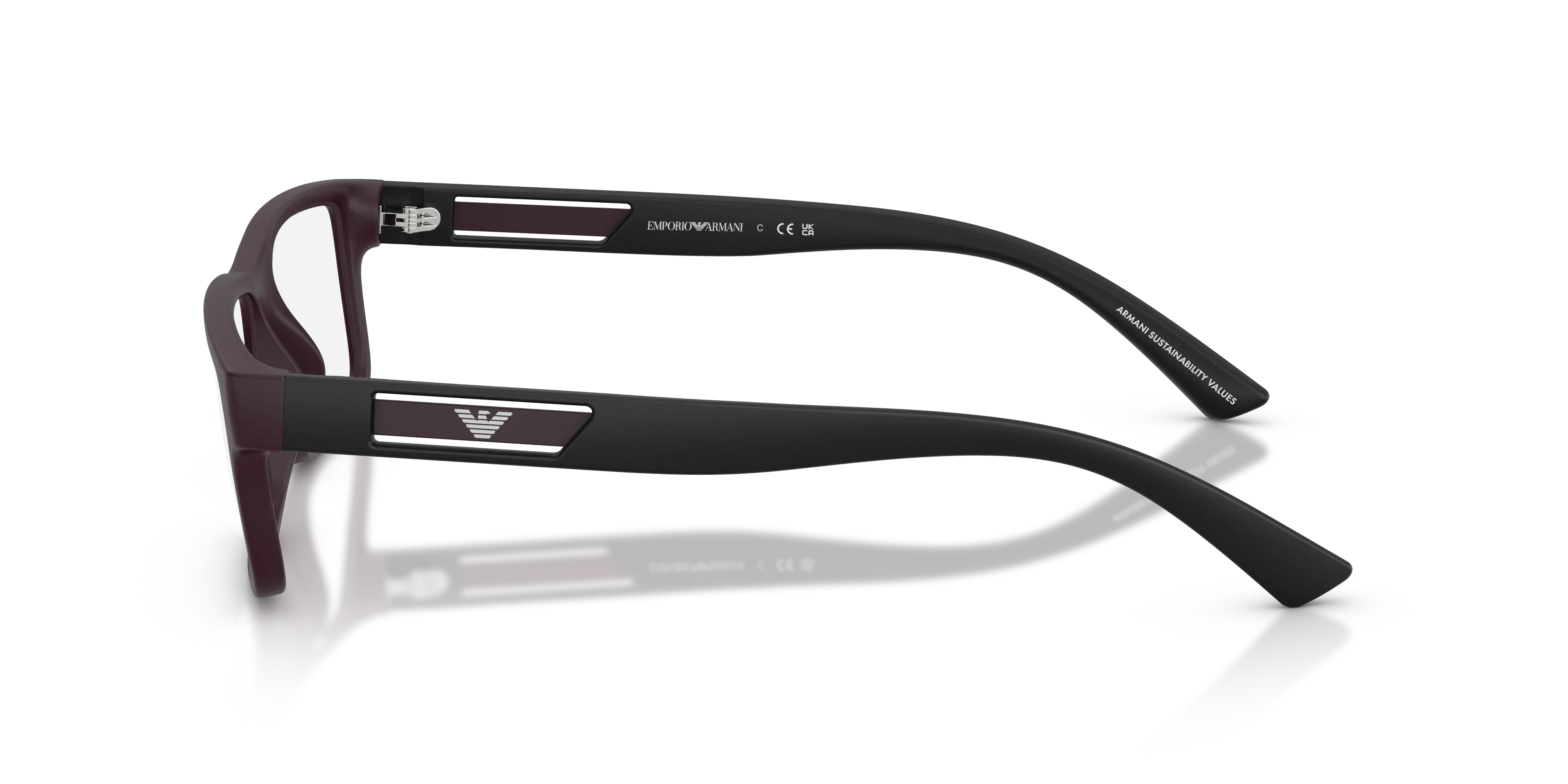 Emporio Armani EA3278 6371 Montature da vista Iniettato Viola Trasparente Squadrata Normale - immagine 4