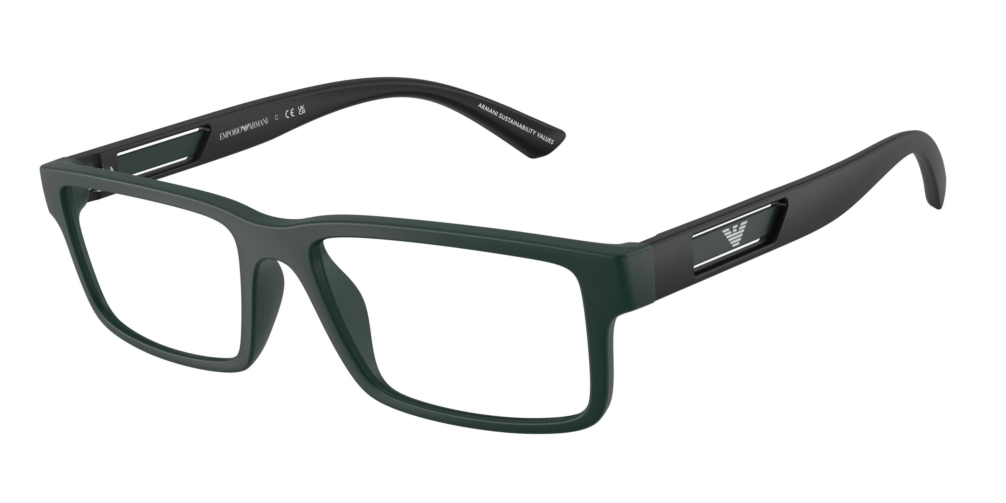 Emporio Armani EA3278 6370 Montature da vista Iniettato Blu Trasparente Squadrata Normale - immagine 1