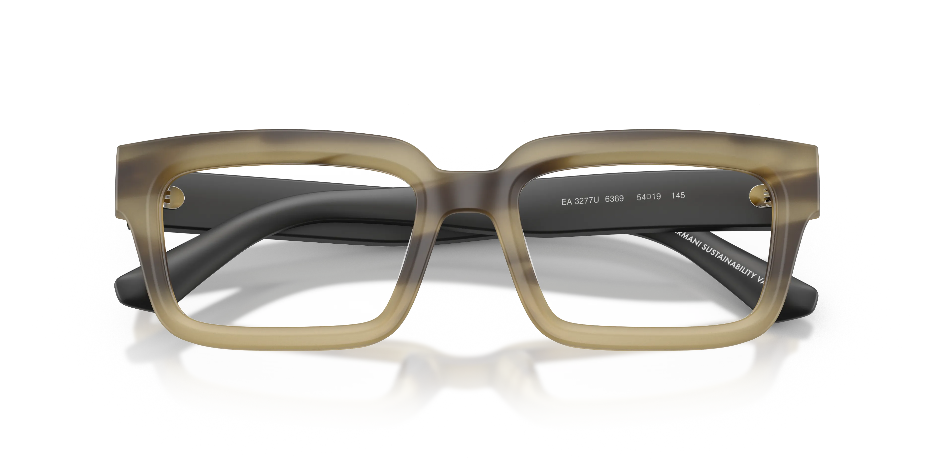 Emporio Armani EA3277U 6369 Montature da vista Acetato Verde Trasparente Squadrata Normale - immagine 2