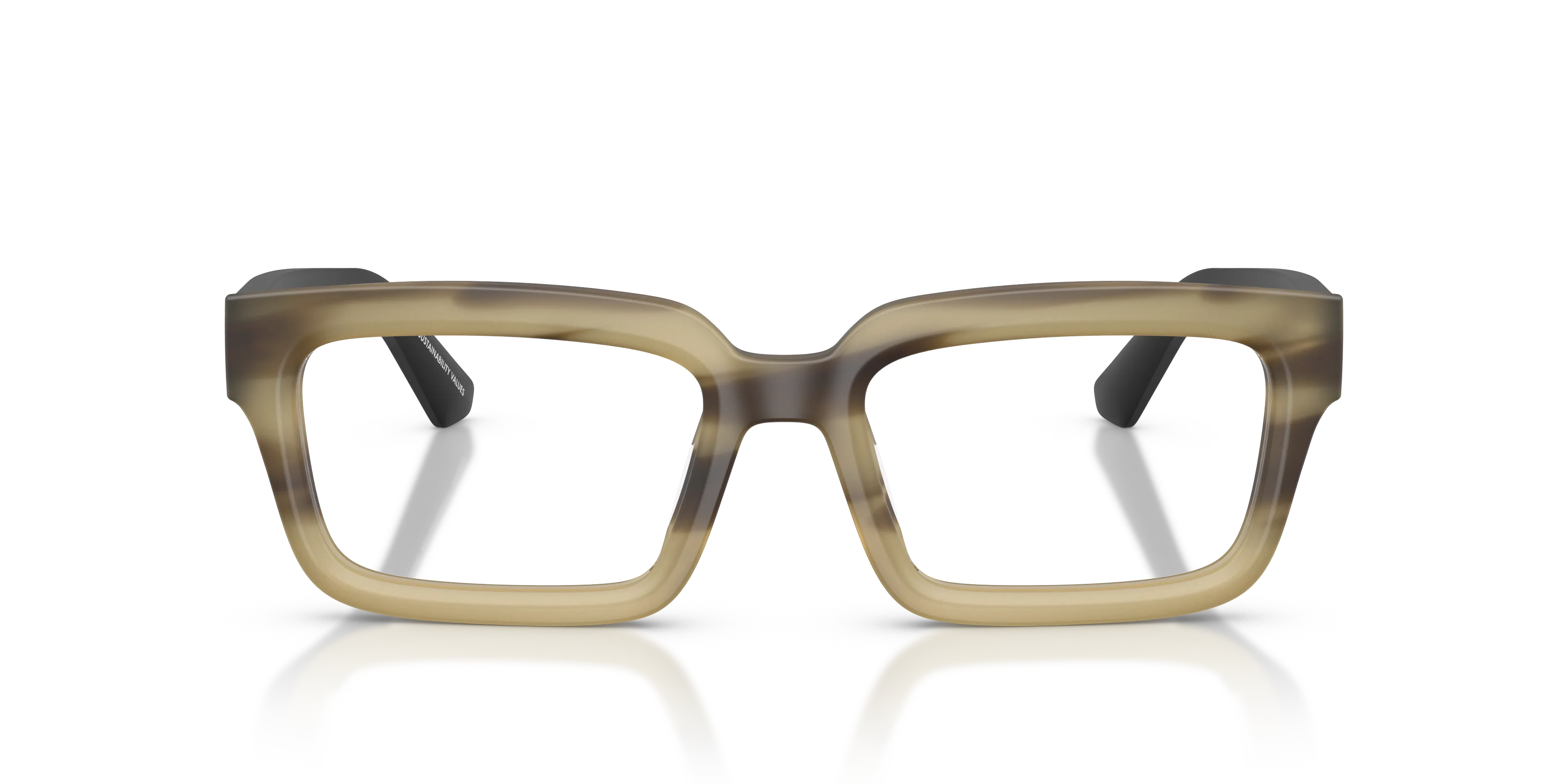 Emporio Armani EA3277U 6369 Montature da vista Acetato Verde Trasparente Squadrata Normale - immagine 3