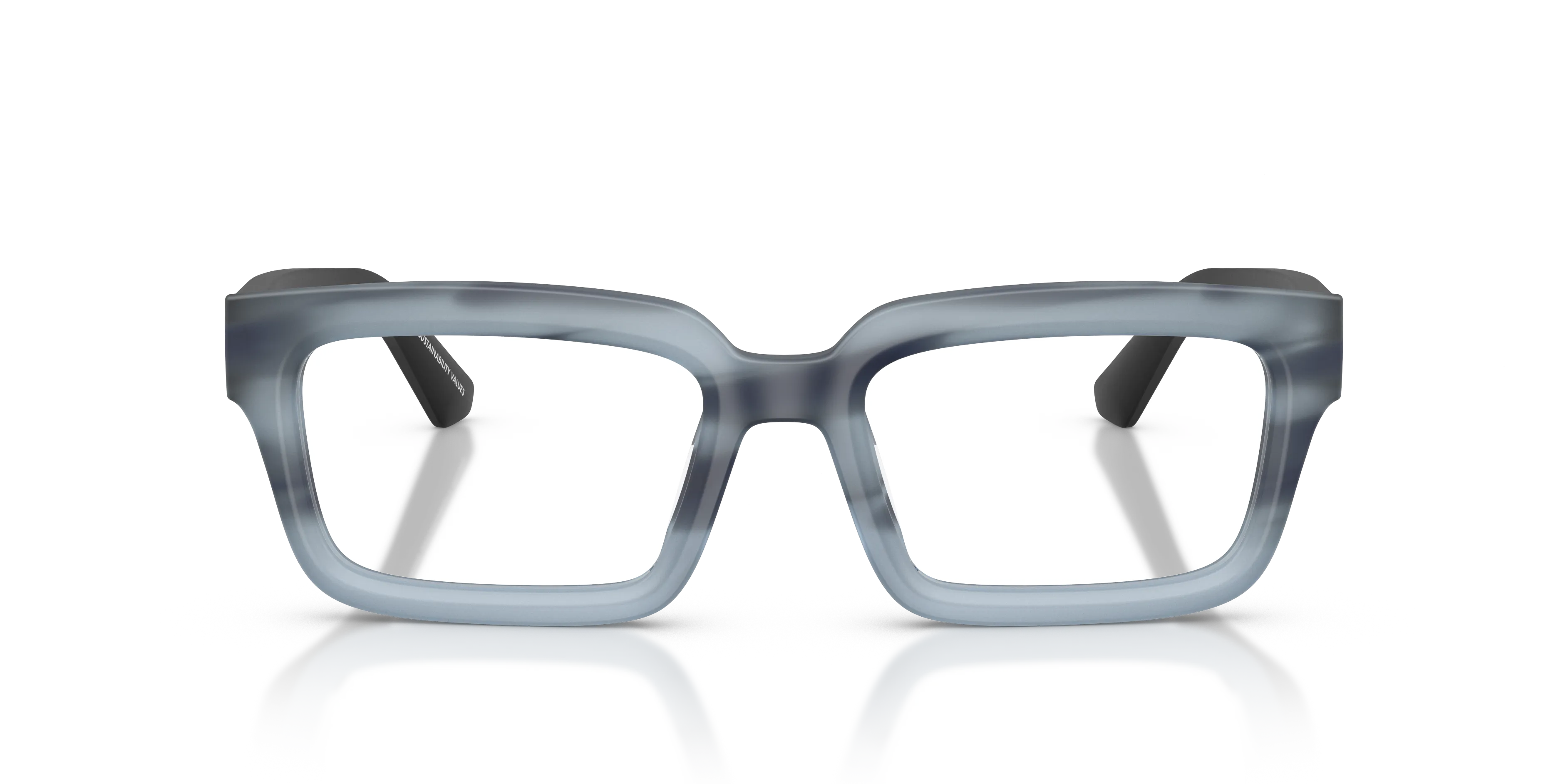 Emporio Armani EA3277U 6368 Montature da vista Acetato Blu Trasparente Squadrata Normale - immagine 3