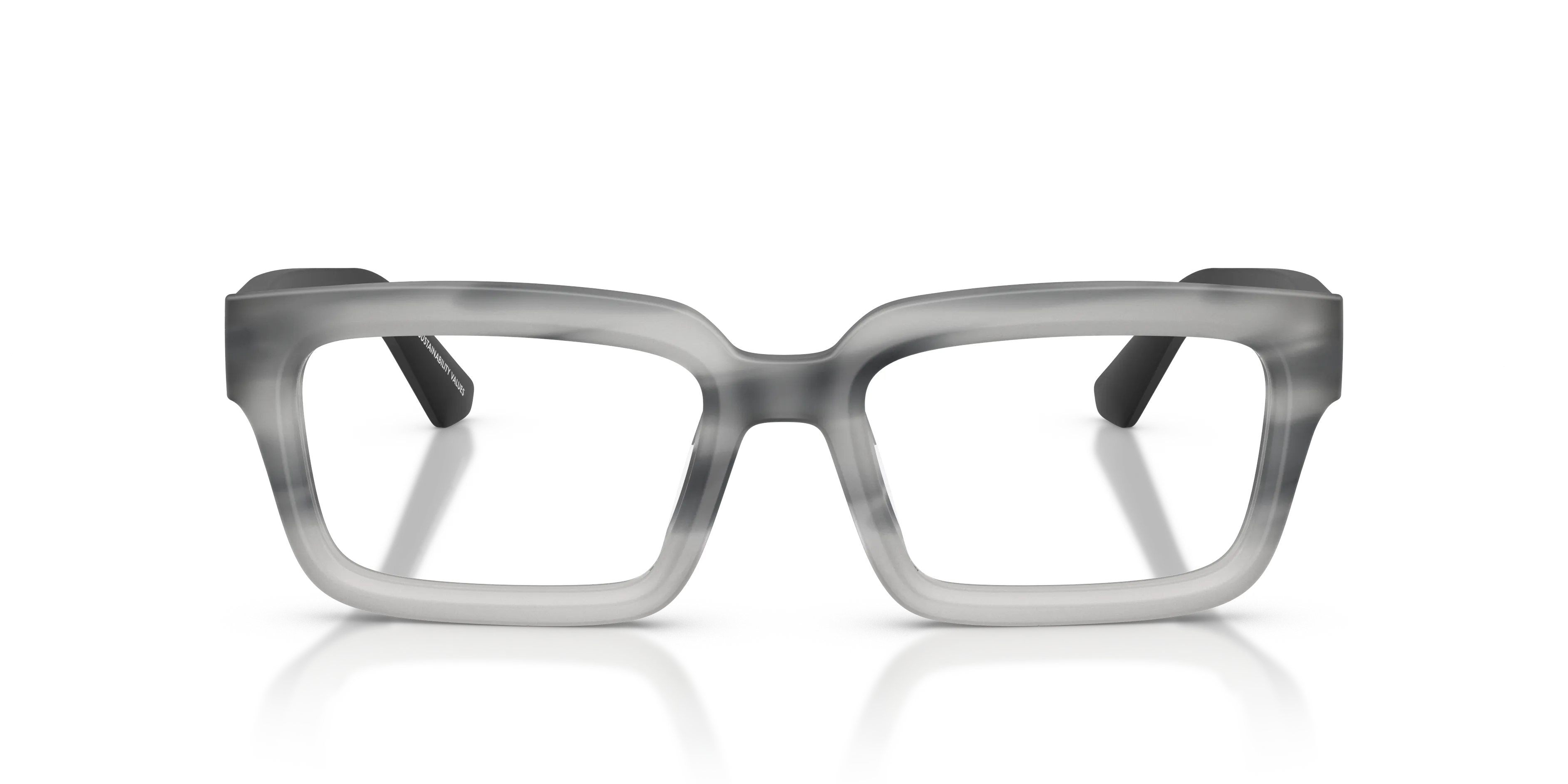Emporio Armani EA3277U 6367 Montature da vista Acetato Grigio Trasparente Squadrata Normale - immagine 3