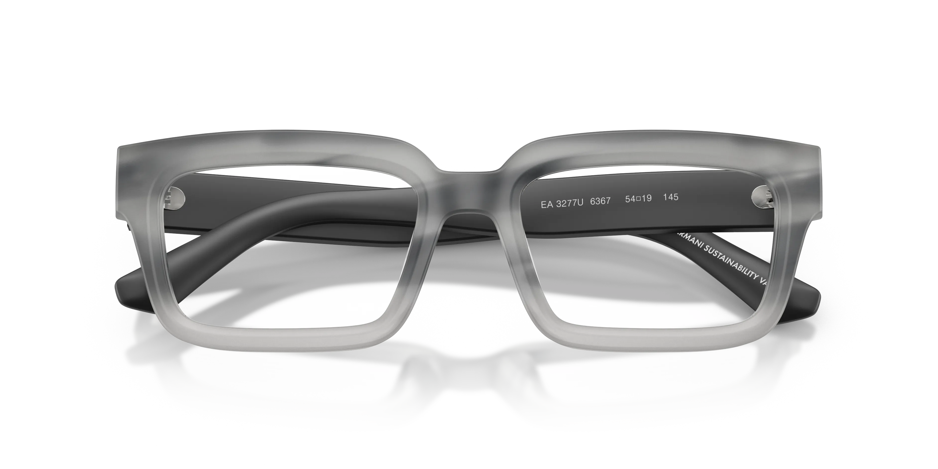 Emporio Armani EA3277U 6367 Montature da vista Acetato Grigio Trasparente Squadrata Normale - immagine 2