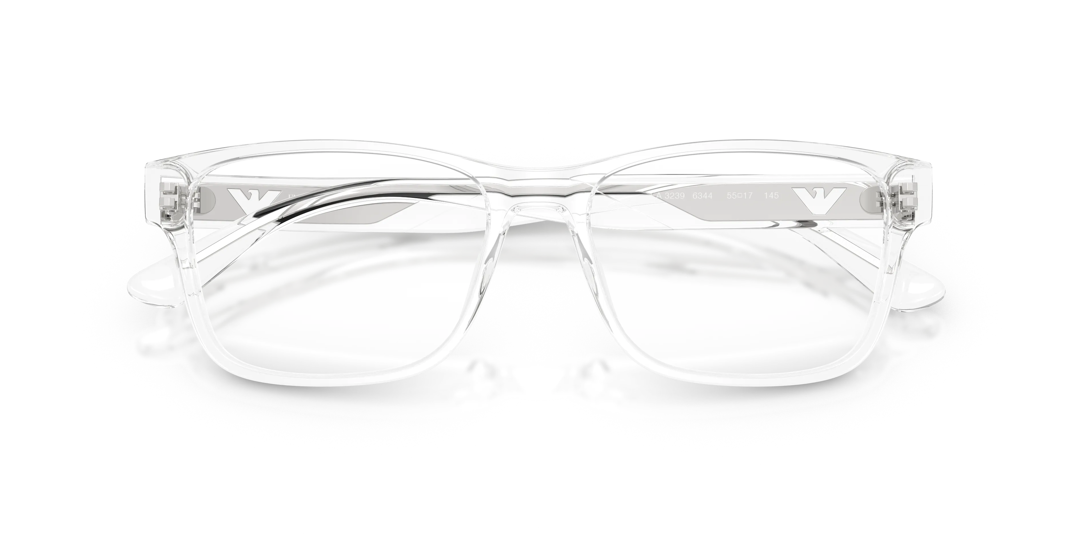 Emporio Armani EA3239 6344 Montature da vista Acetato Trasparente Trasparente Squadrata Normale - immagine 2