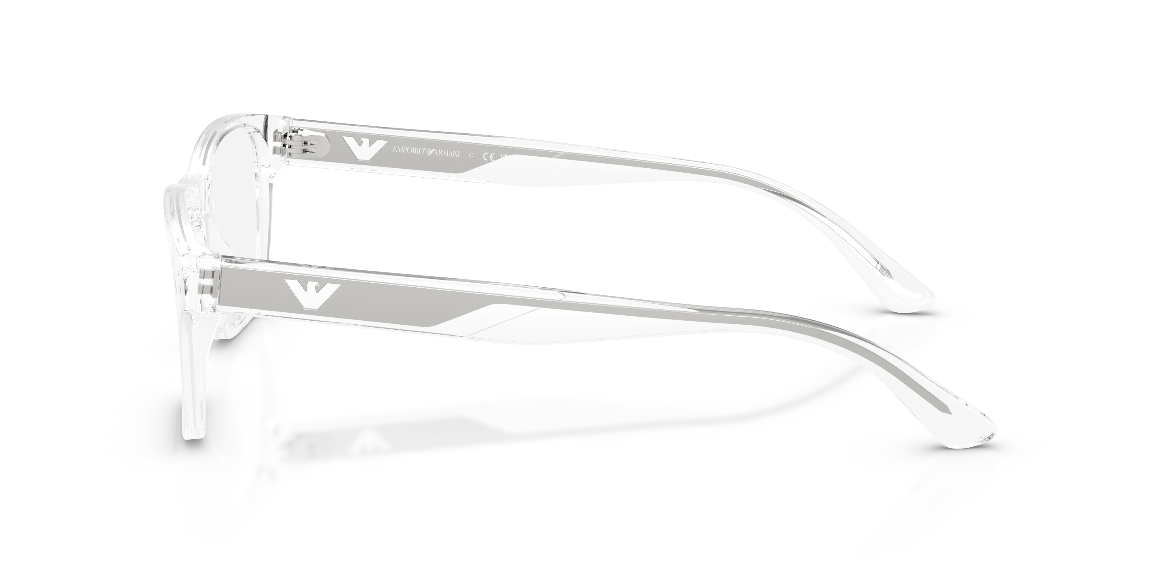 Emporio Armani EA3239 6344 Montature da vista Acetato Trasparente Trasparente Squadrata Normale - immagine 4