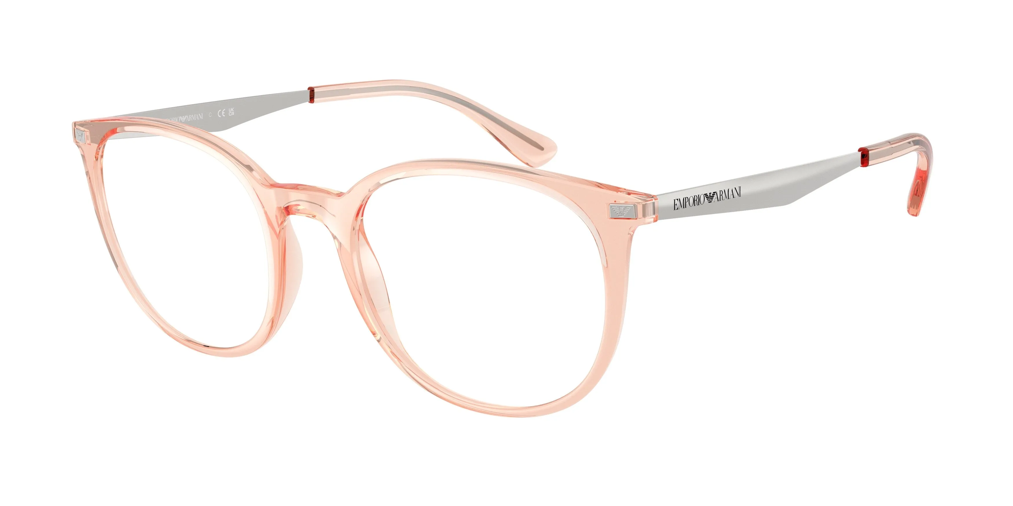 Emporio Armani EA3168 6346 Montature da vista Iniettato Rosa Trasparente Pantos Normale - immagine 1