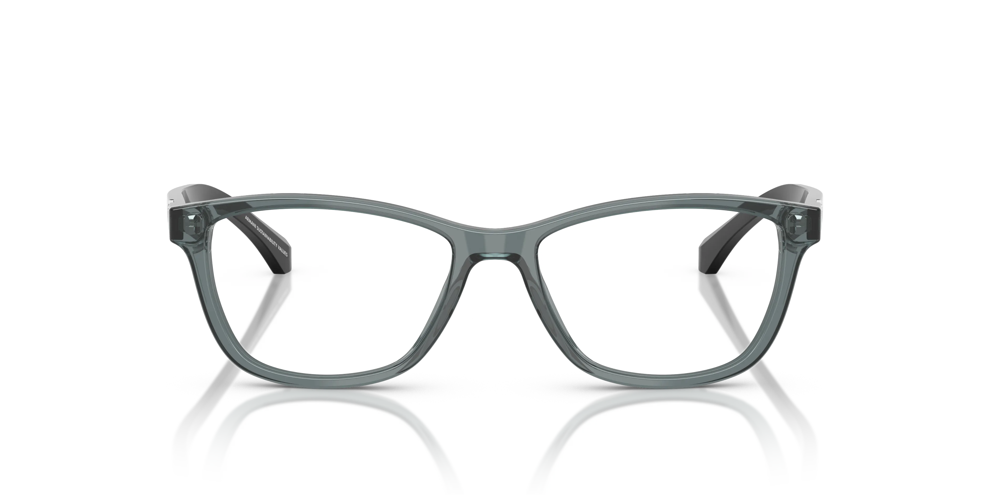 Emporio Armani EA3099 6364 Montature da vista Acetato Grigio Trasparente Cat Eye Normale - immagine 3
