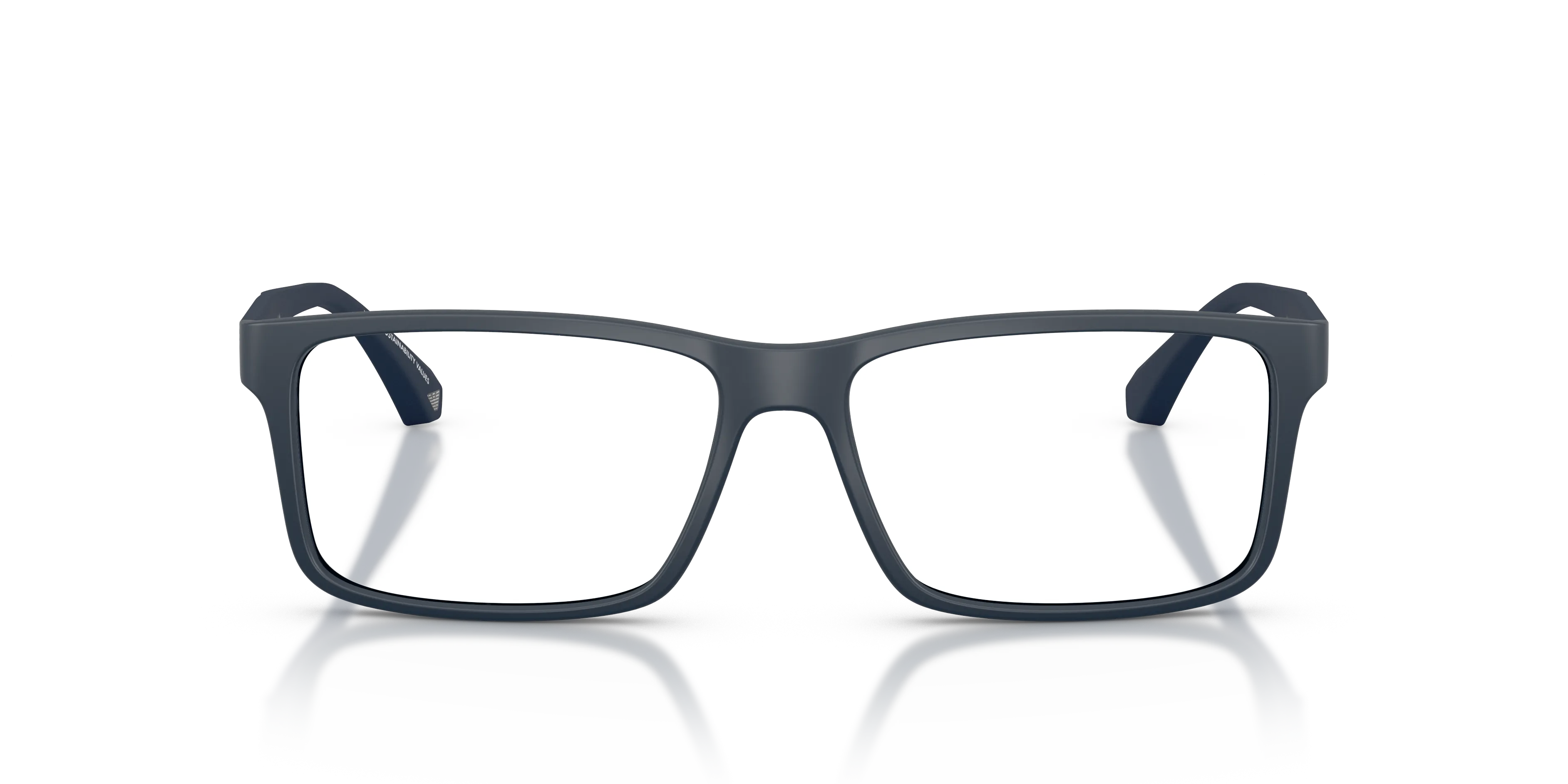 Emporio Armani EA3038 6185 Montature da vista Peek Blu Trasparente Squadrata Normale - immagine 3