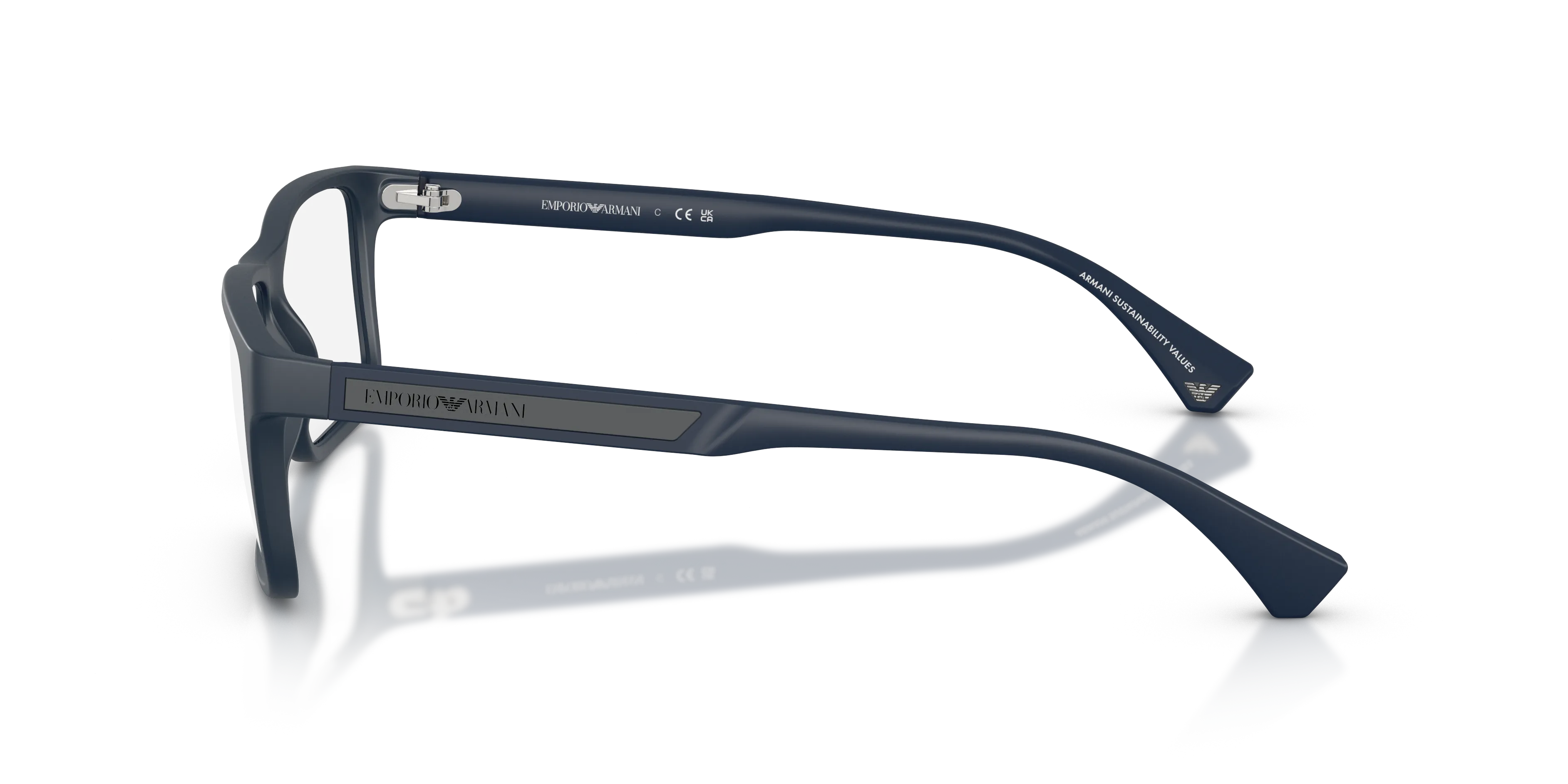 Emporio Armani EA3038 6185 Montature da vista Peek Blu Trasparente Squadrata Normale - immagine 4