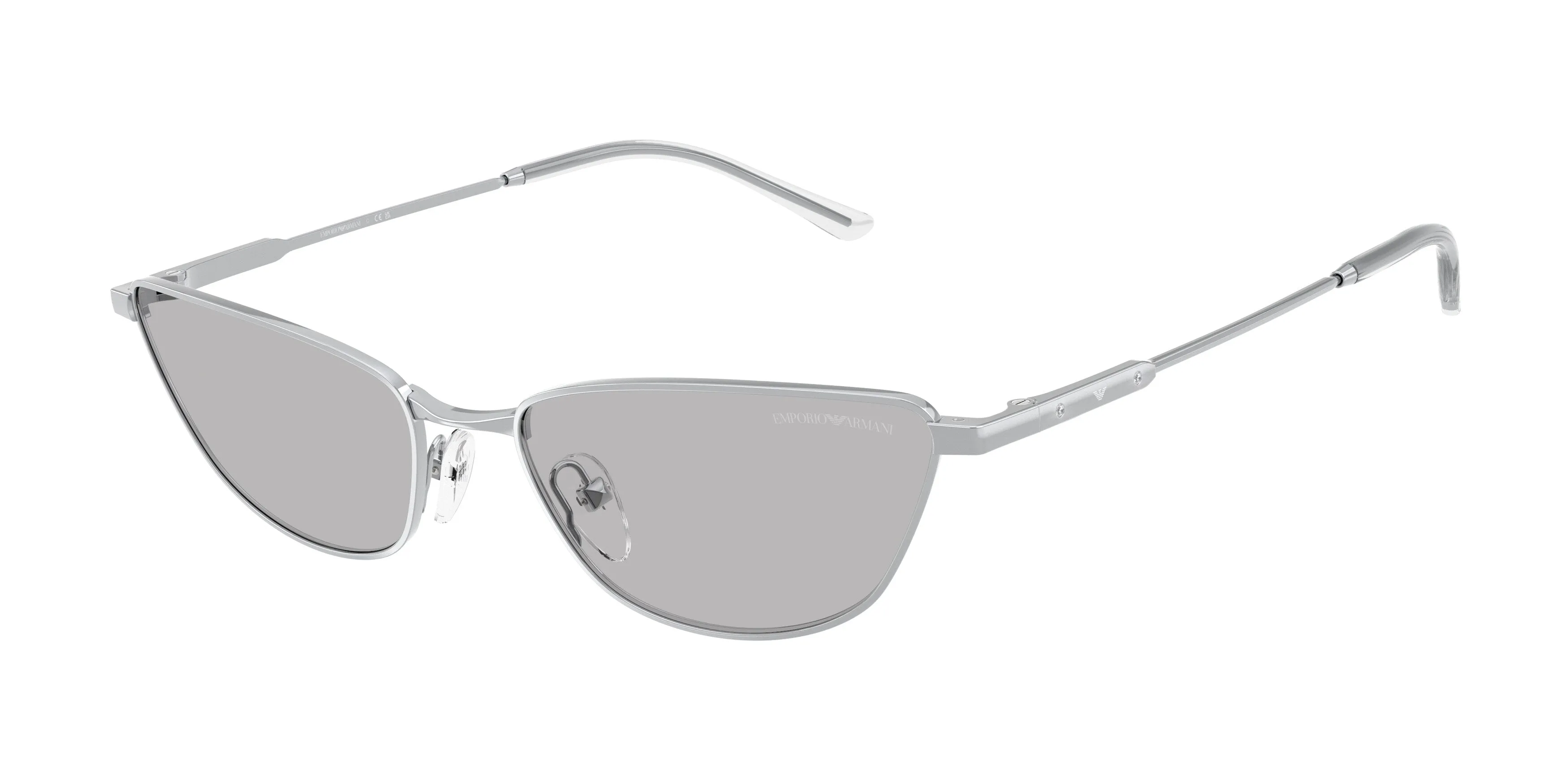 Emporio Armani EA2174B 301587 Occhiali da sole Metallo Argento Grigio Cat Eye Normale - immagine 1