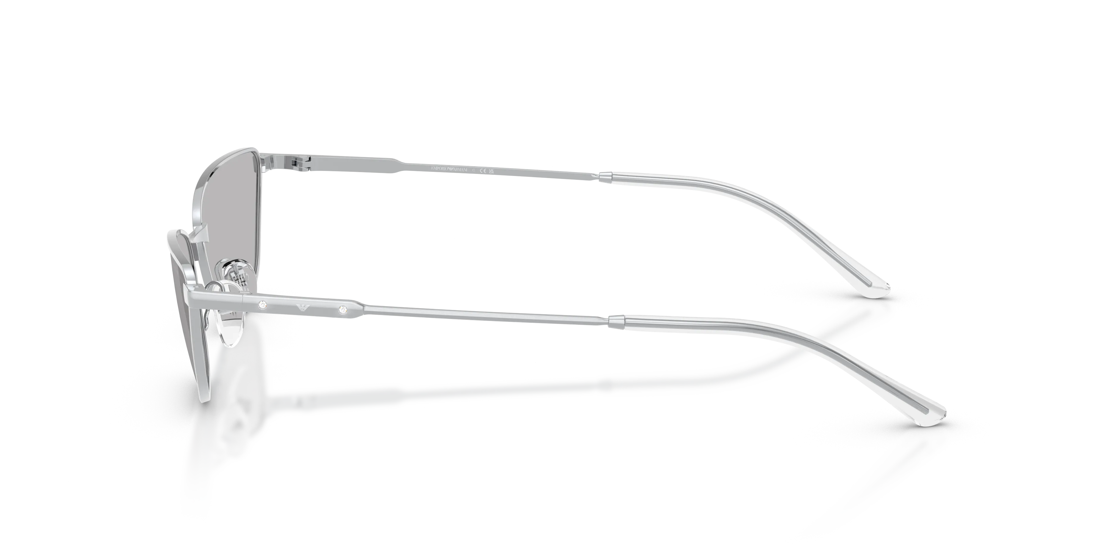 Emporio Armani EA2174B 301587 Occhiali da sole Metallo Argento Grigio Cat Eye Normale - immagine 4