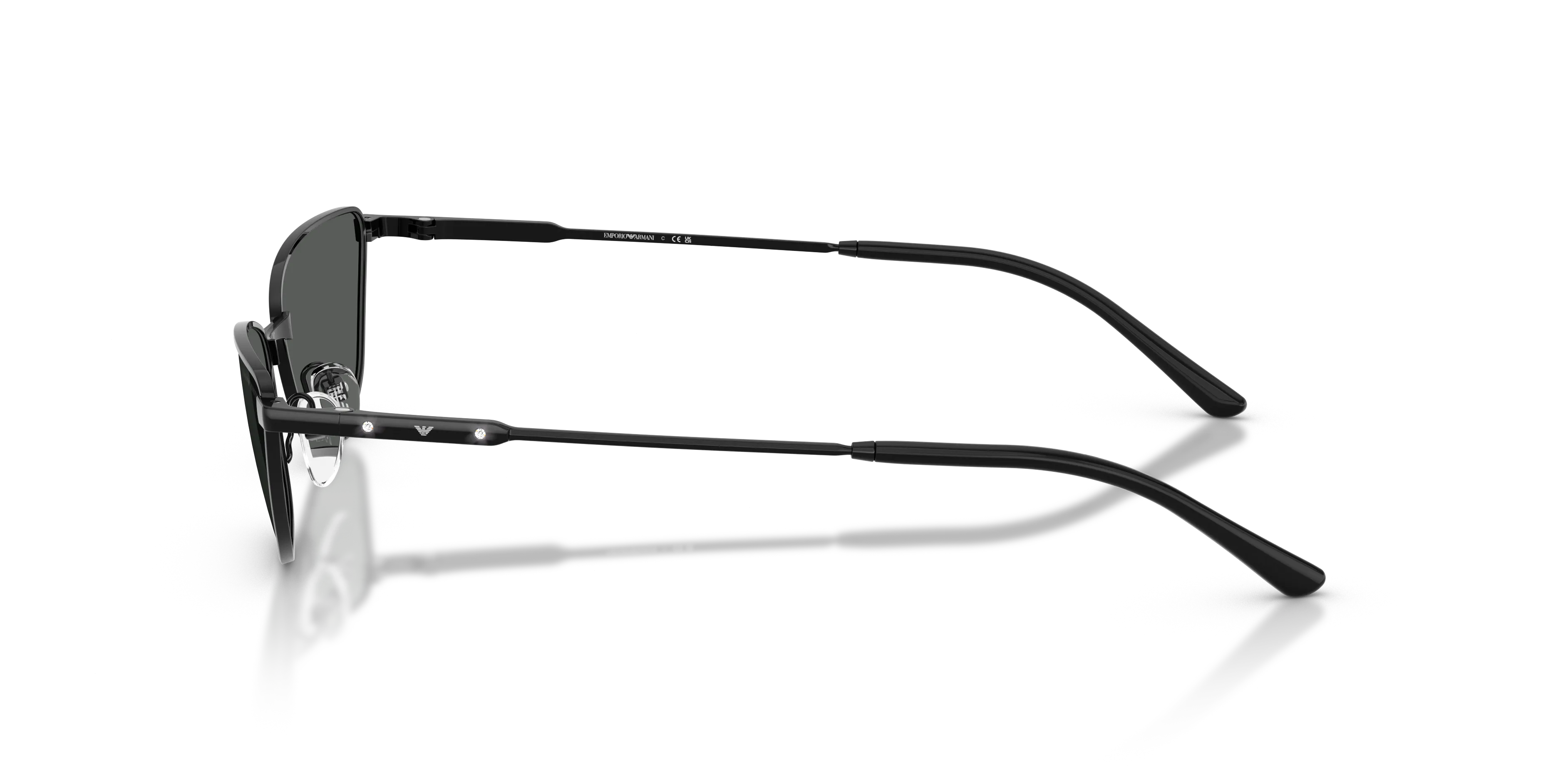 Emporio Armani EA2174B 301487 Occhiali da sole Metallo Nero Grigio Cat Eye Normale - immagine 4