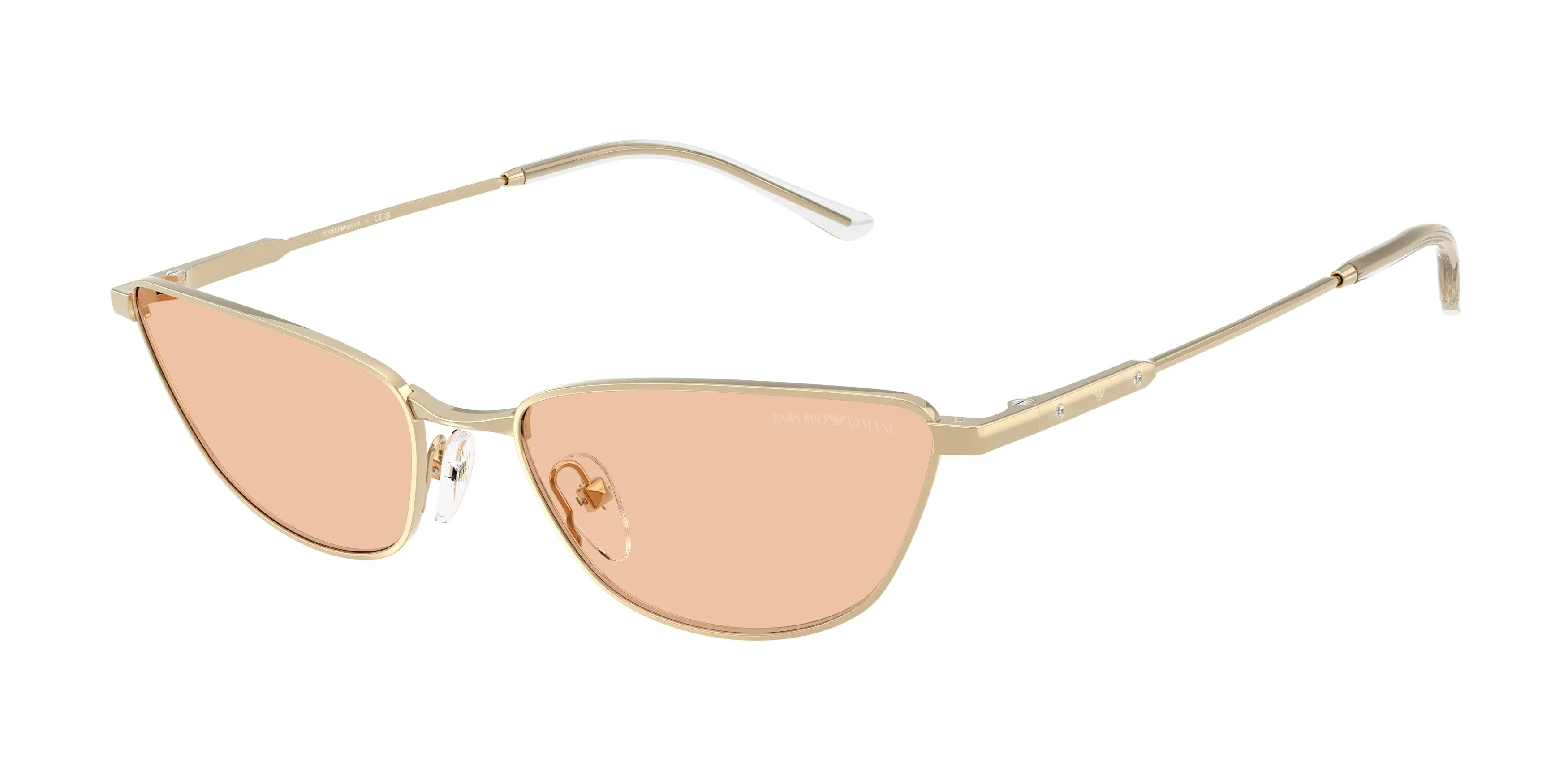 Emporio Armani EA2174B 301393 Occhiali da sole Metallo Oro Marrone Cat Eye Normale - immagine 1
