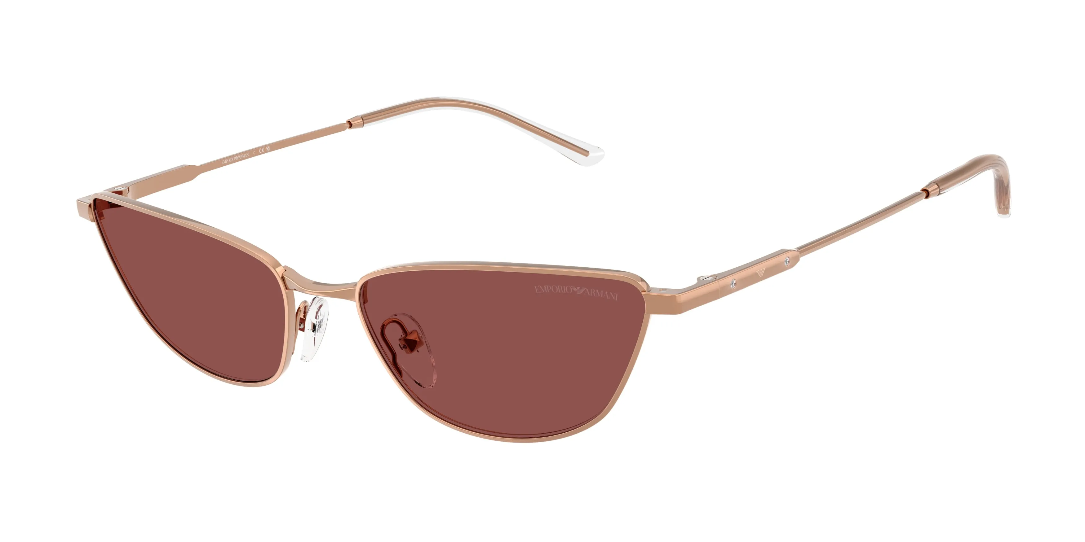 Emporio Armani EA2174B 301175 Occhiali da sole Metallo Oro Viola Cat Eye Normale - immagine 1