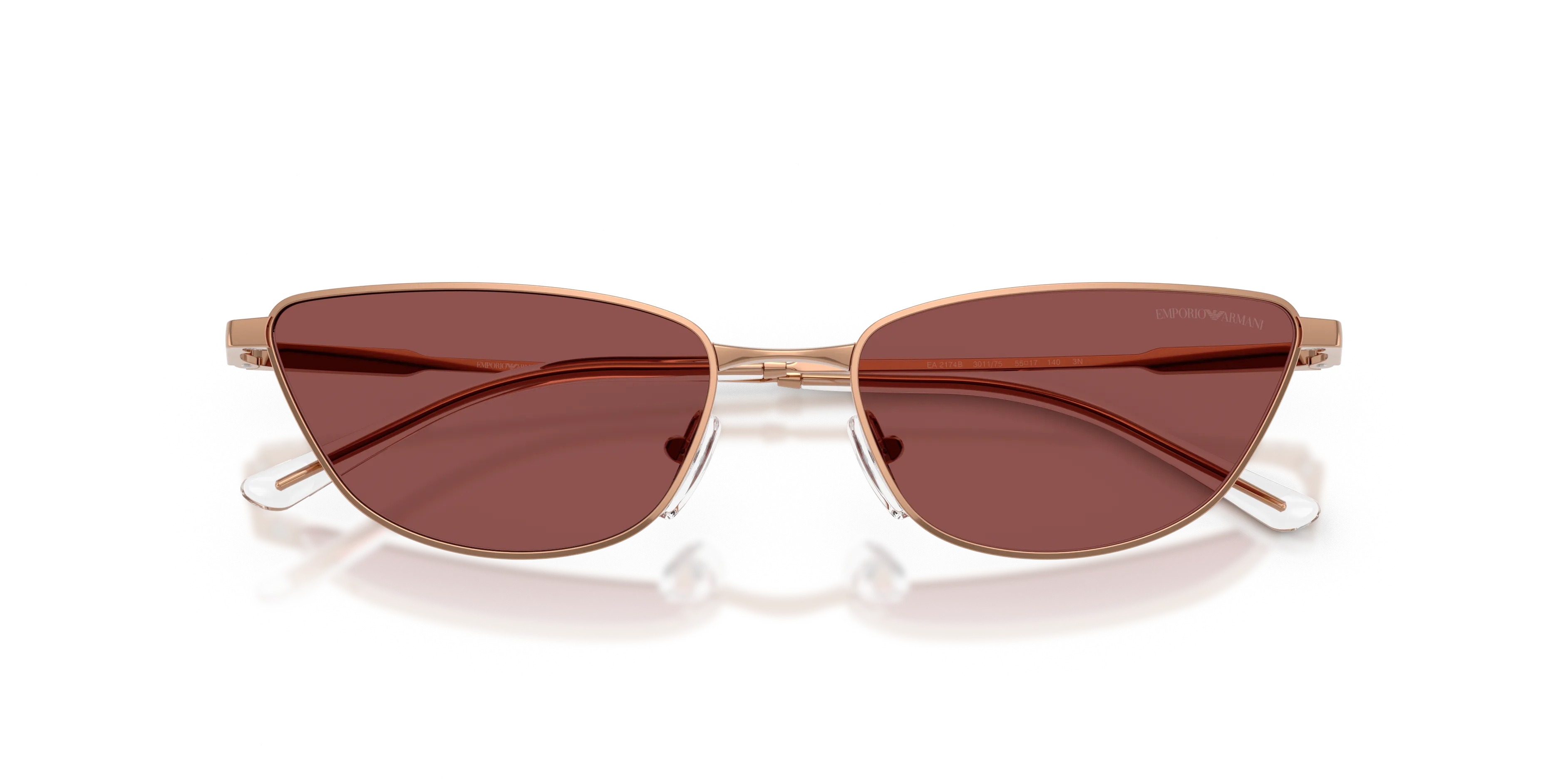 Emporio Armani EA2174B 301175 Occhiali da sole Metallo Oro Viola Cat Eye Normale - immagine 2