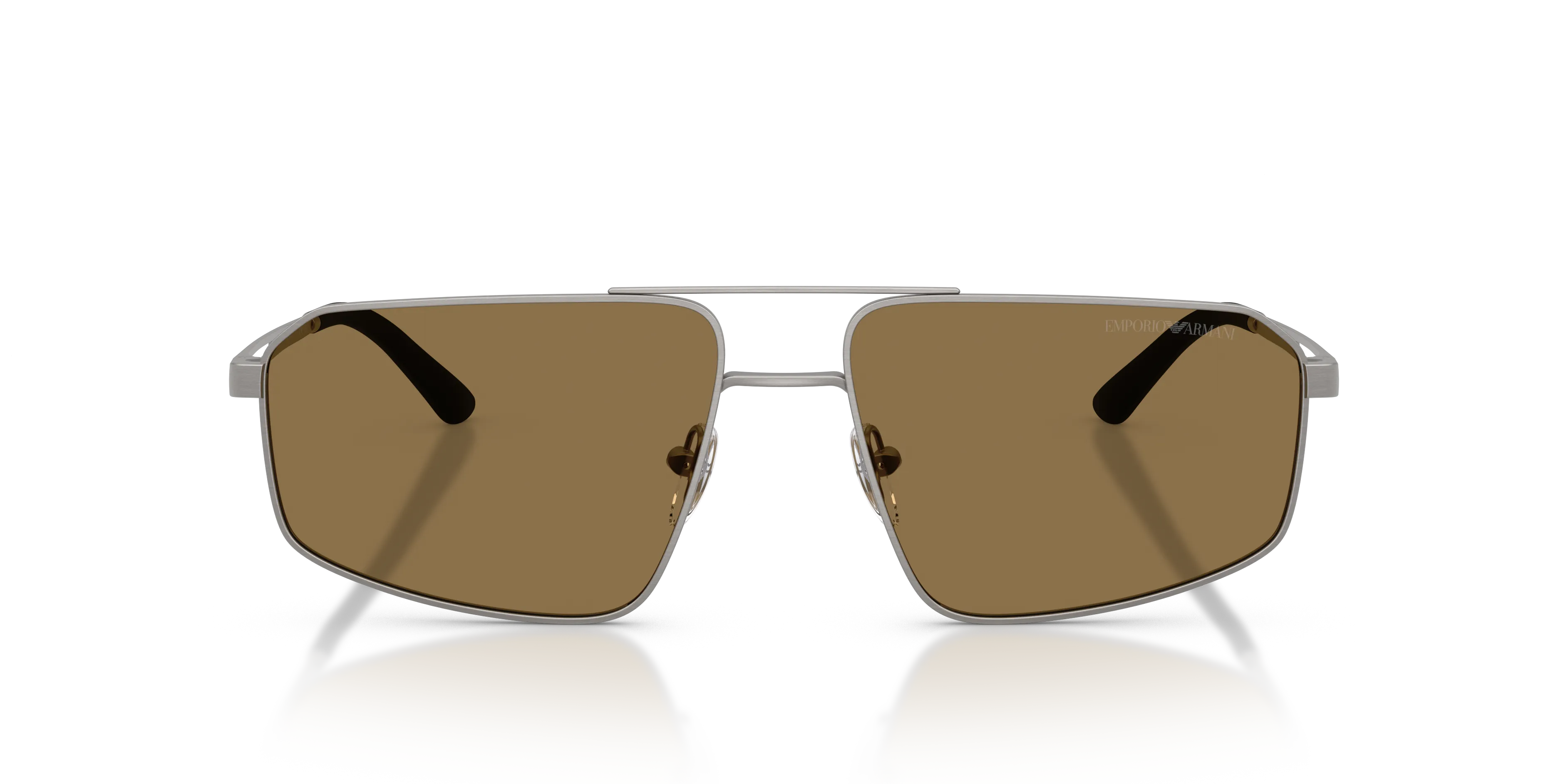 Emporio Armani EA2173 303273 Occhiali da sole Metallo Grigio Marrone Pilot Normale - immagine 3