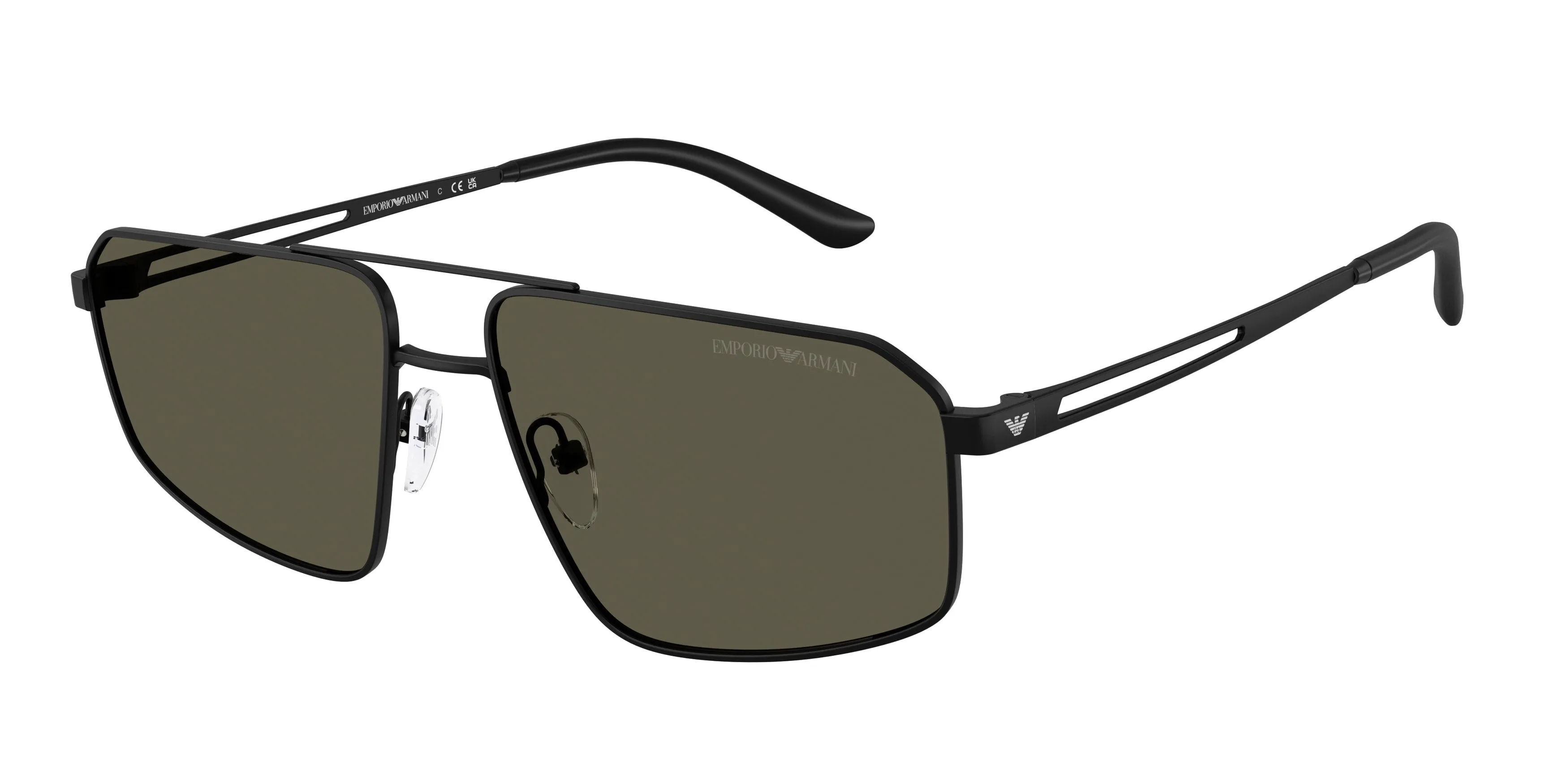 Emporio Armani EA2173 300187 Occhiali da sole Metallo Nero Grigio Pilot Normale - immagine 1