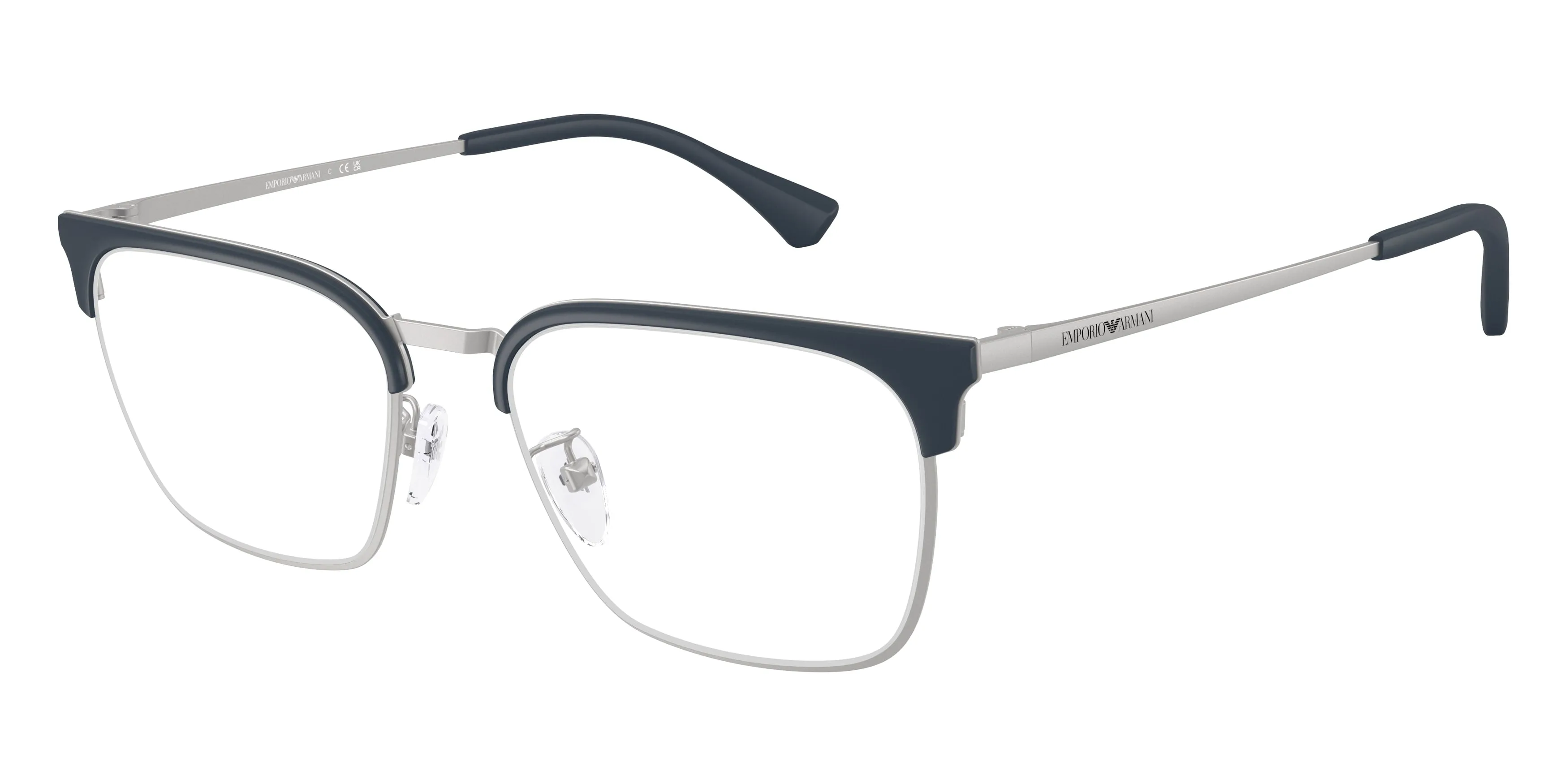 Emporio Armani EA1186D 3015 Montature da vista Metallo Argento Trasparente Squadrata Normale - immagine 1