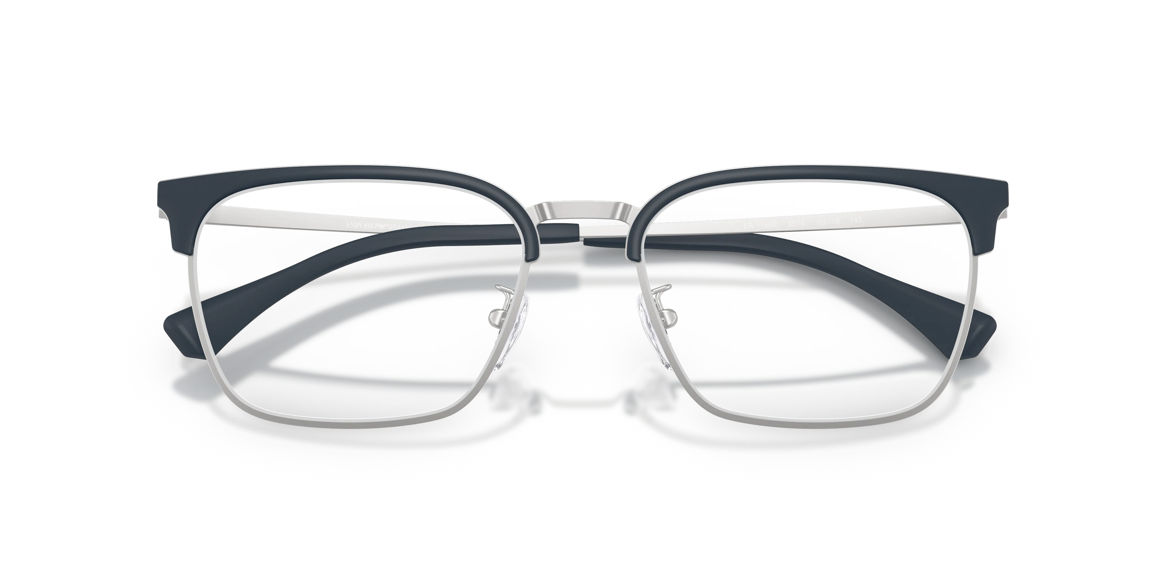 Emporio Armani EA1186D 3015 Montature da vista Metallo Argento Trasparente Squadrata Normale - immagine 2