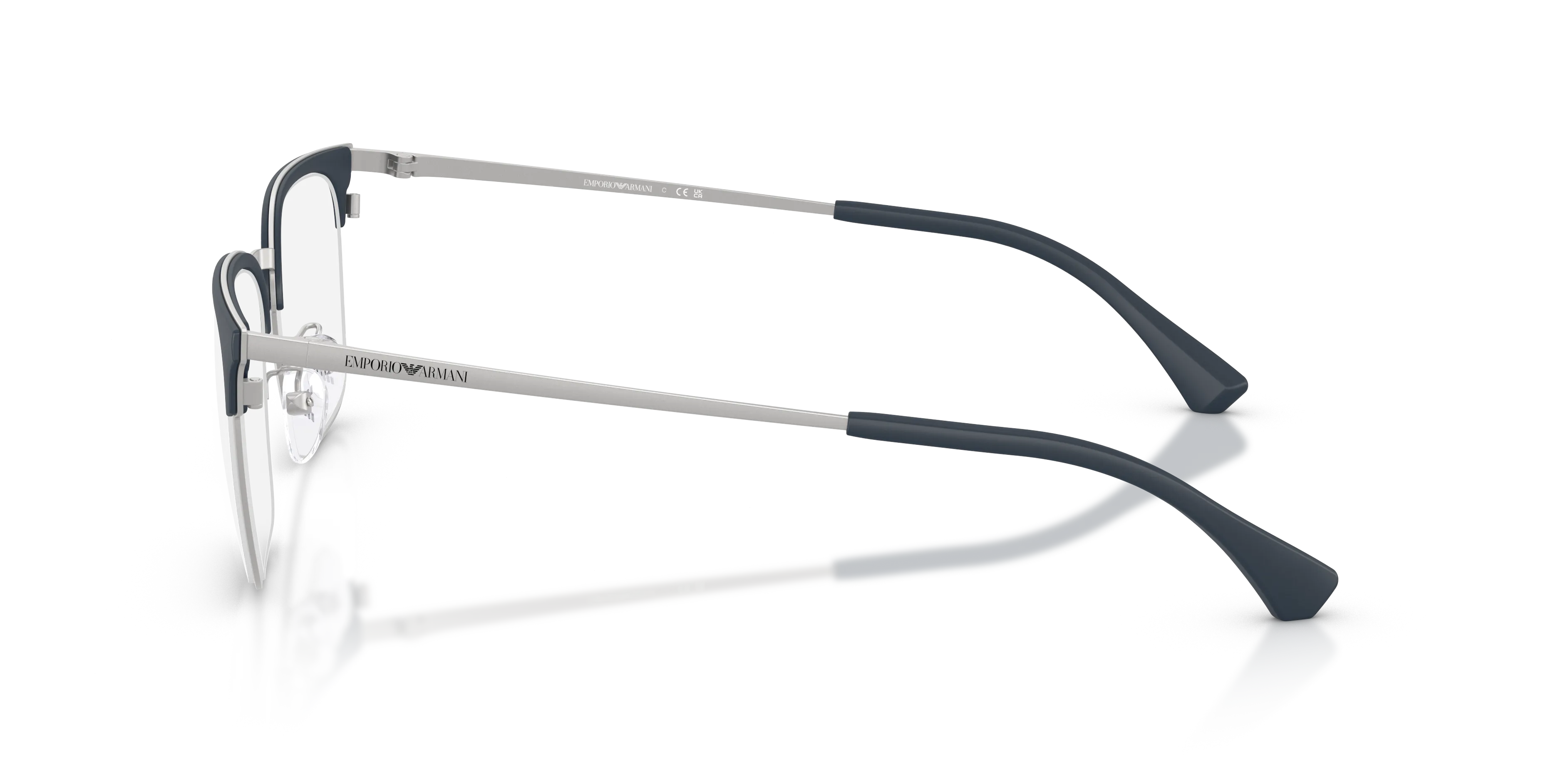 Emporio Armani EA1186D 3015 Montature da vista Metallo Argento Trasparente Squadrata Normale - immagine 4