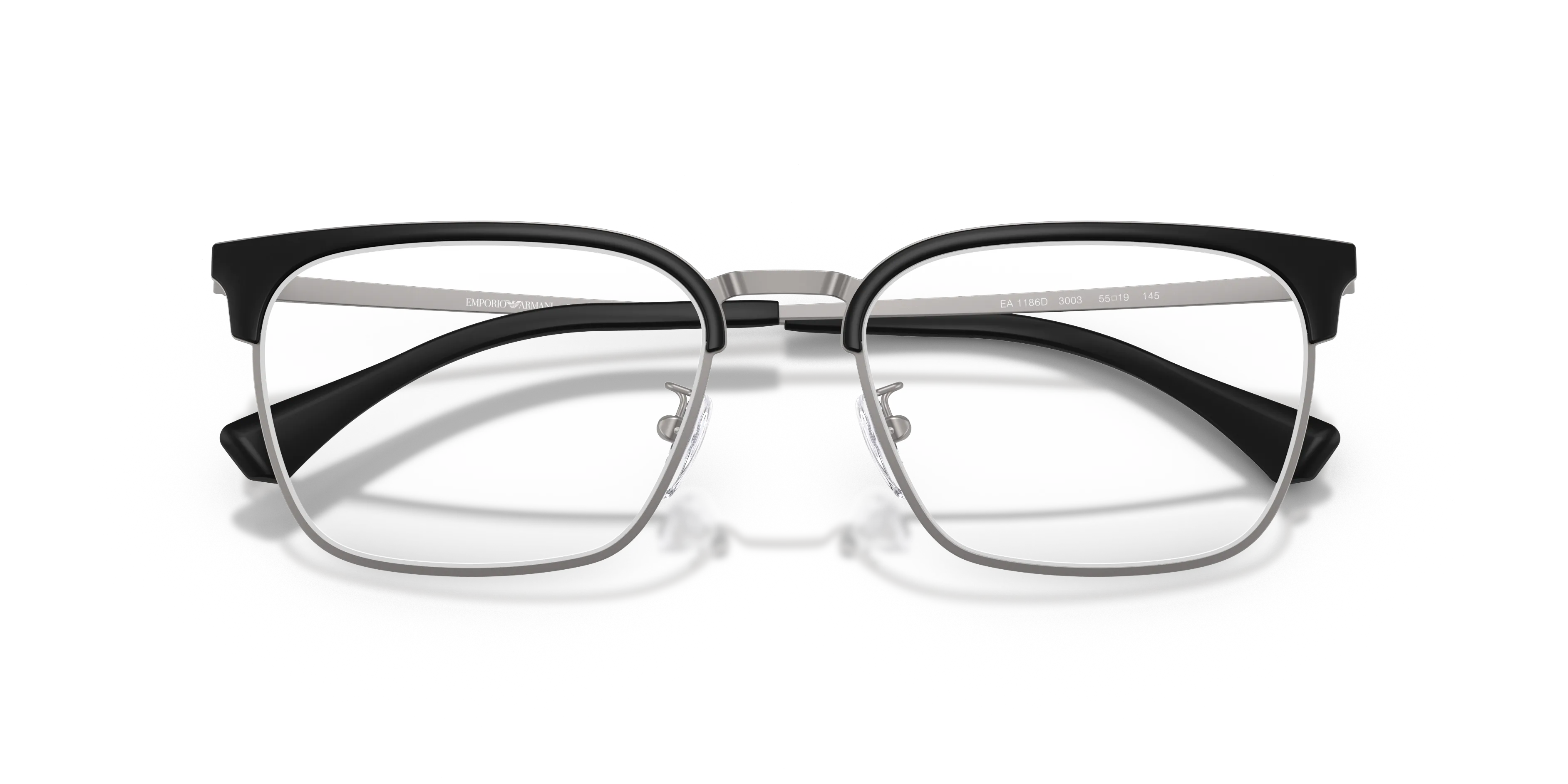 Emporio Armani EA1186D 3003 Montature da vista Metallo Grigio Trasparente Squadrata Normale - immagine 2