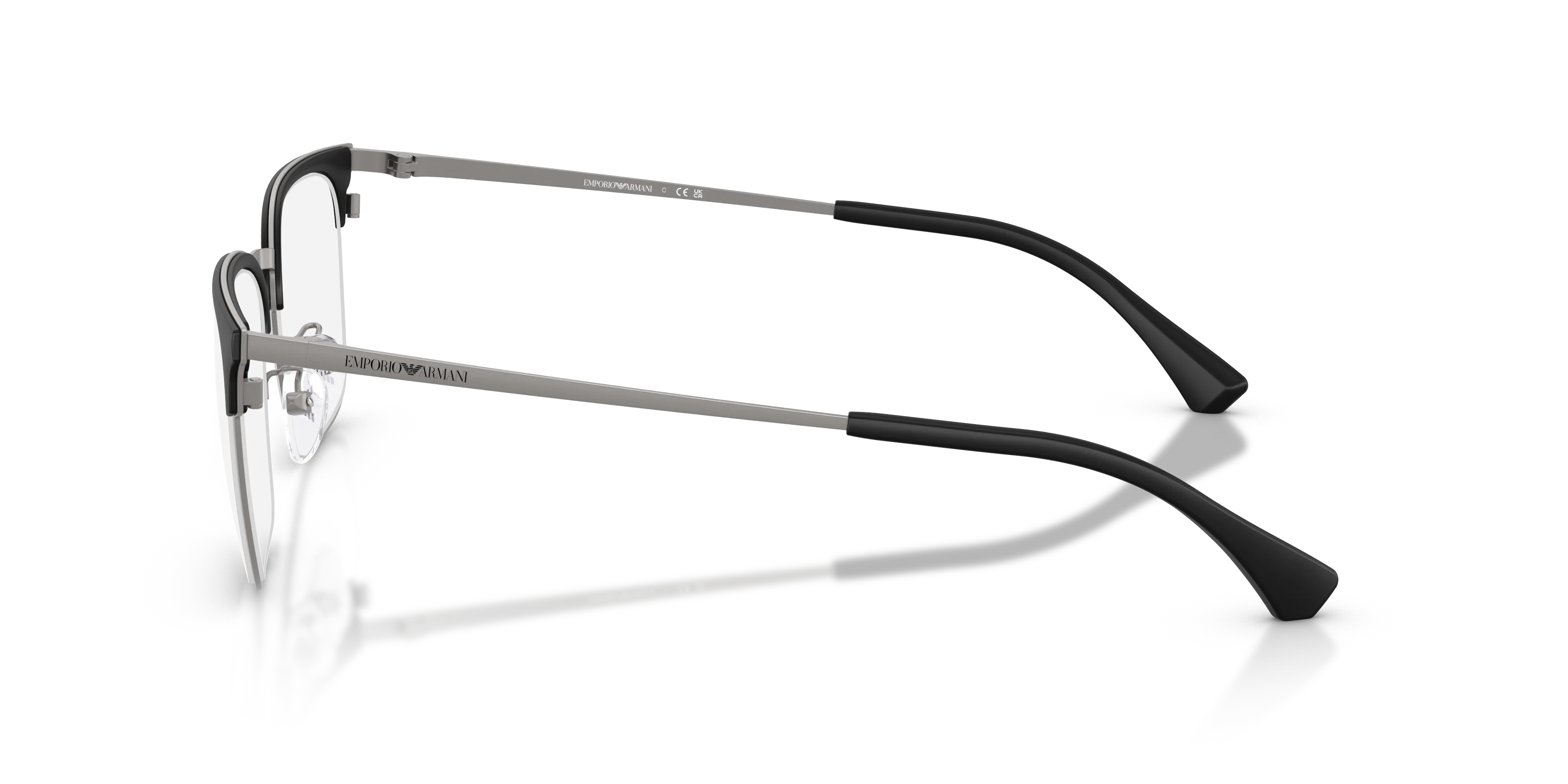 Emporio Armani EA1186D 3003 Montature da vista Metallo Grigio Trasparente Squadrata Normale - immagine 4