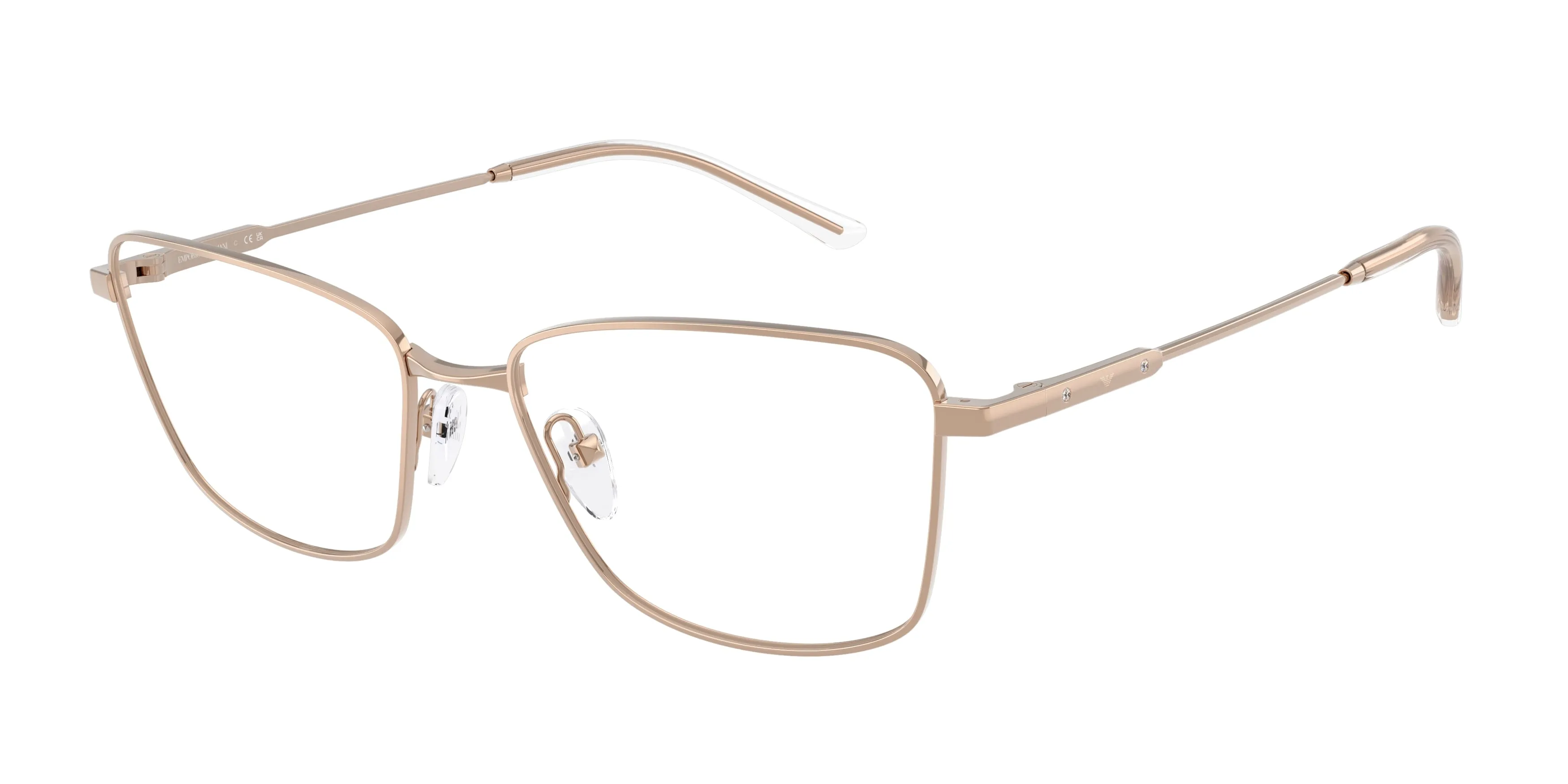 Emporio Armani EA1185B 3011 Montature da vista Metallo Oro Trasparente Geometrica Normale - immagine 1