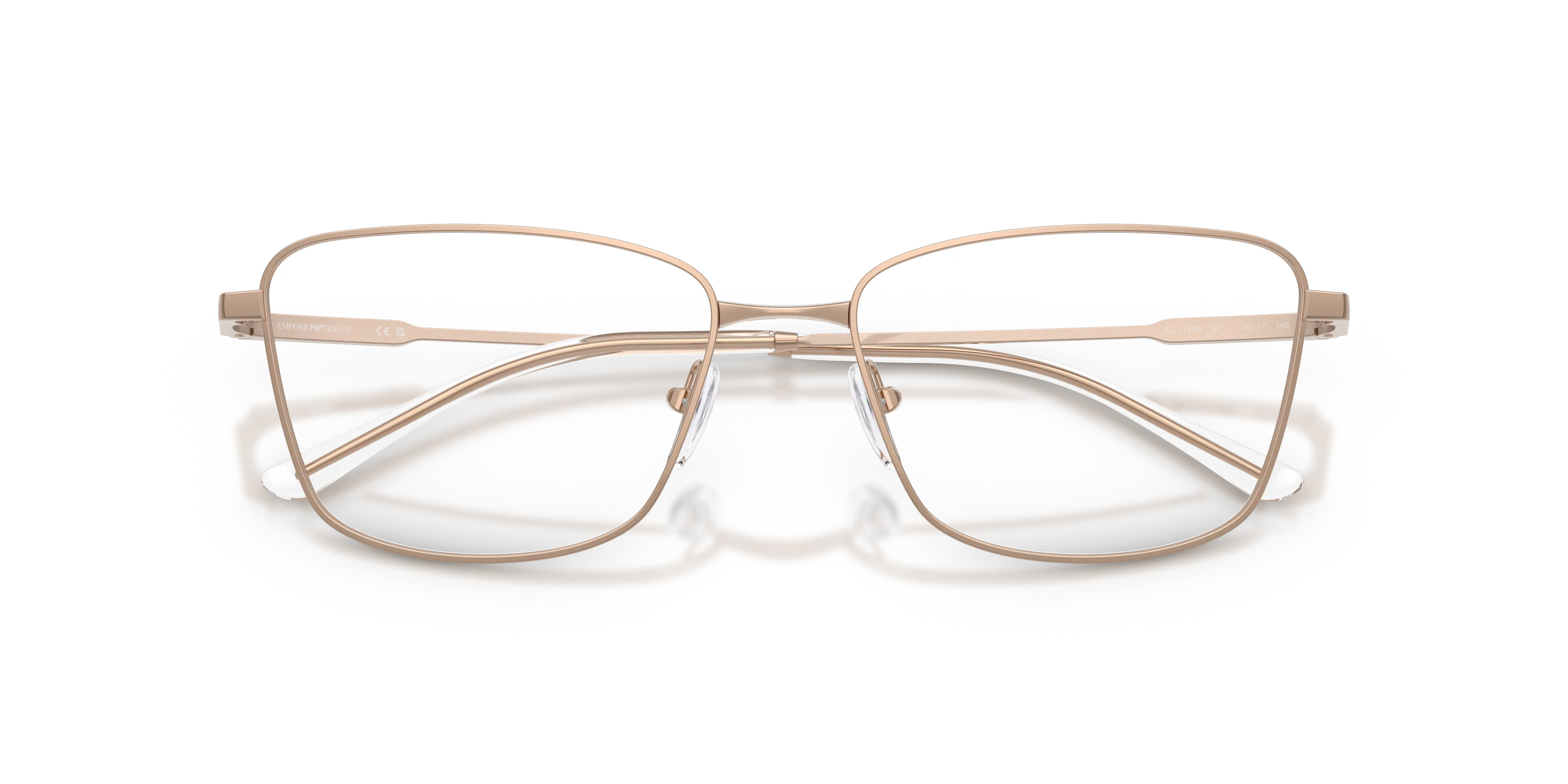 Emporio Armani EA1185B 3011 Montature da vista Metallo Oro Trasparente Geometrica Normale - immagine 2