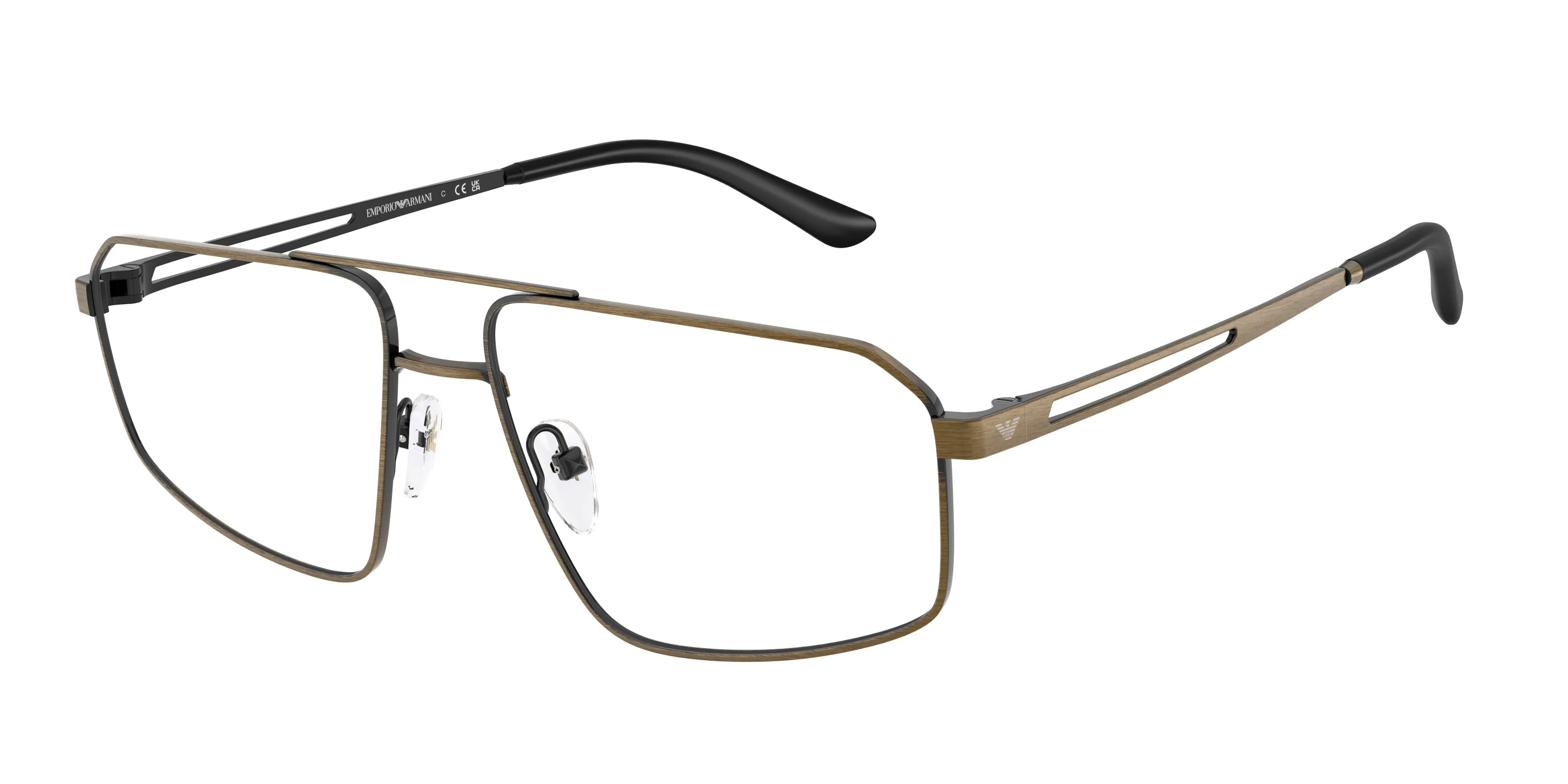 Emporio Armani EA1184 3270 Montature da vista Metallo Oro Trasparente Pilot Normale - immagine 1