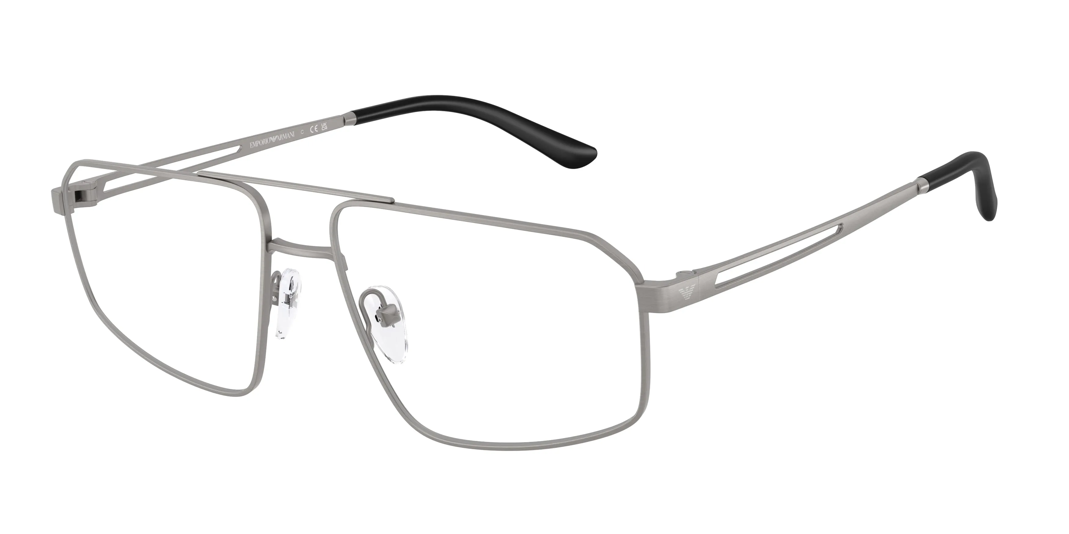 Emporio Armani EA1184 3032 Montature da vista Metallo Grigio Trasparente Pilot Normale - immagine 1